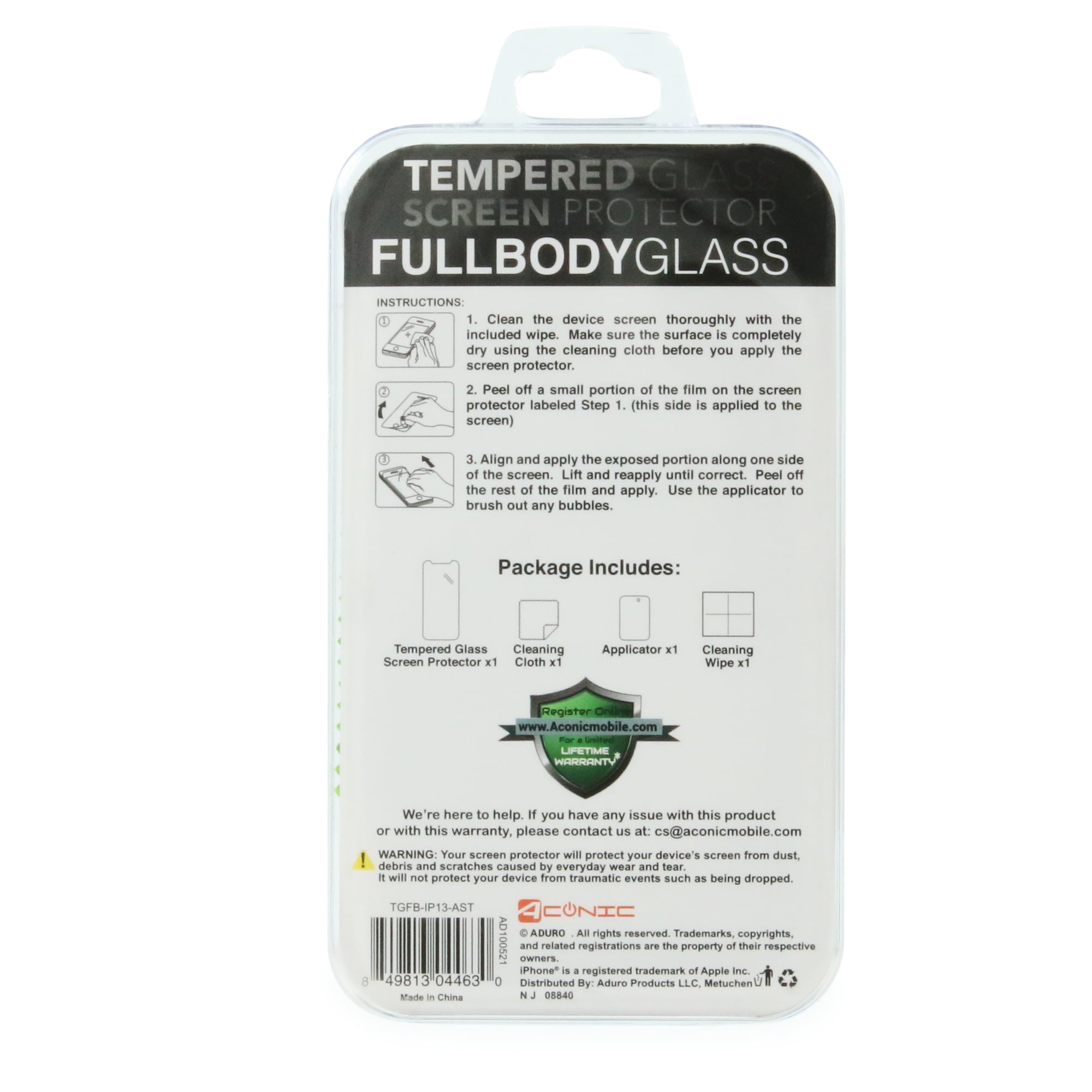 iPhone 13®/13 Pro® Full Body Glass Screen Protector