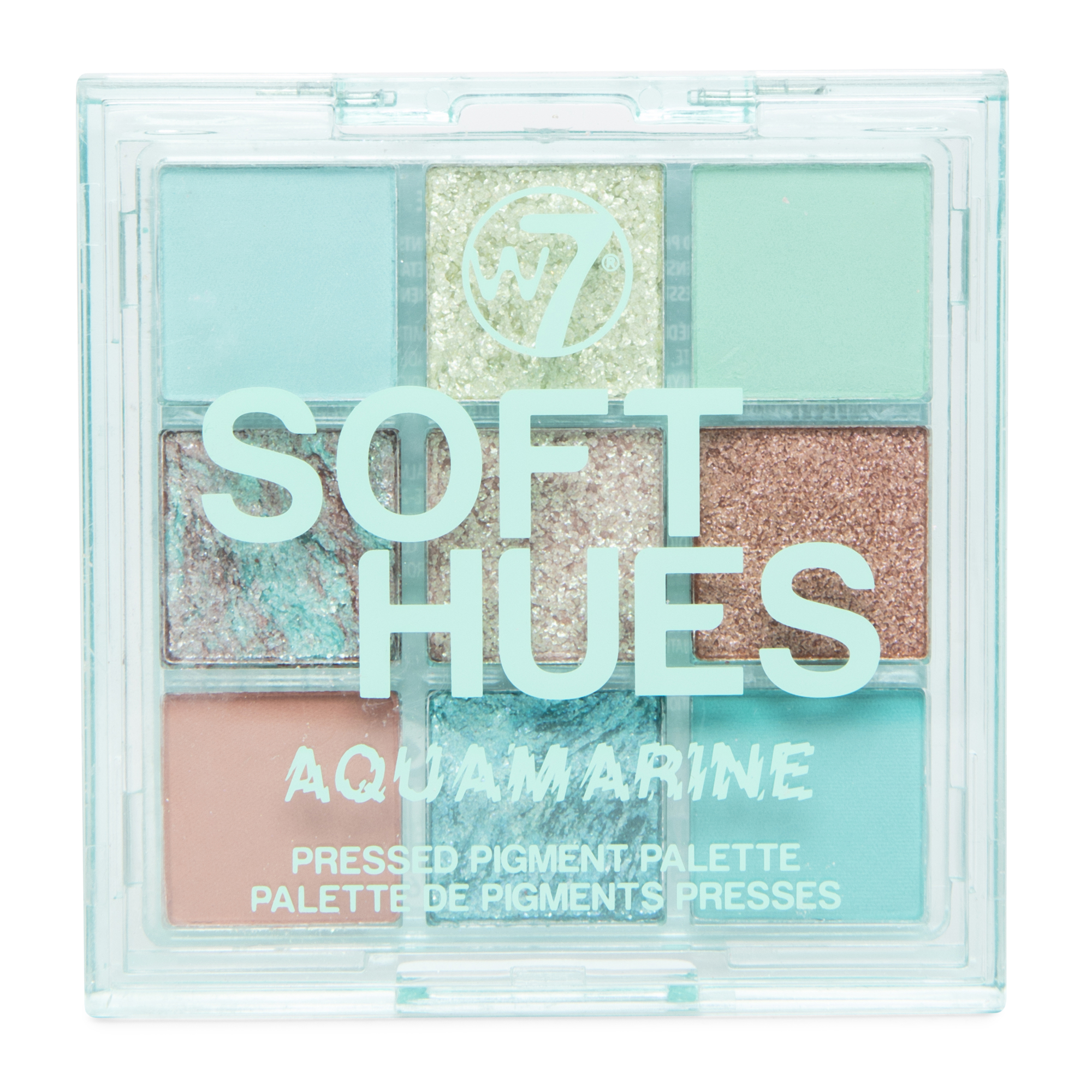 W7® Soft Hues Aquamarine Pressed Pigment Makeup Palette