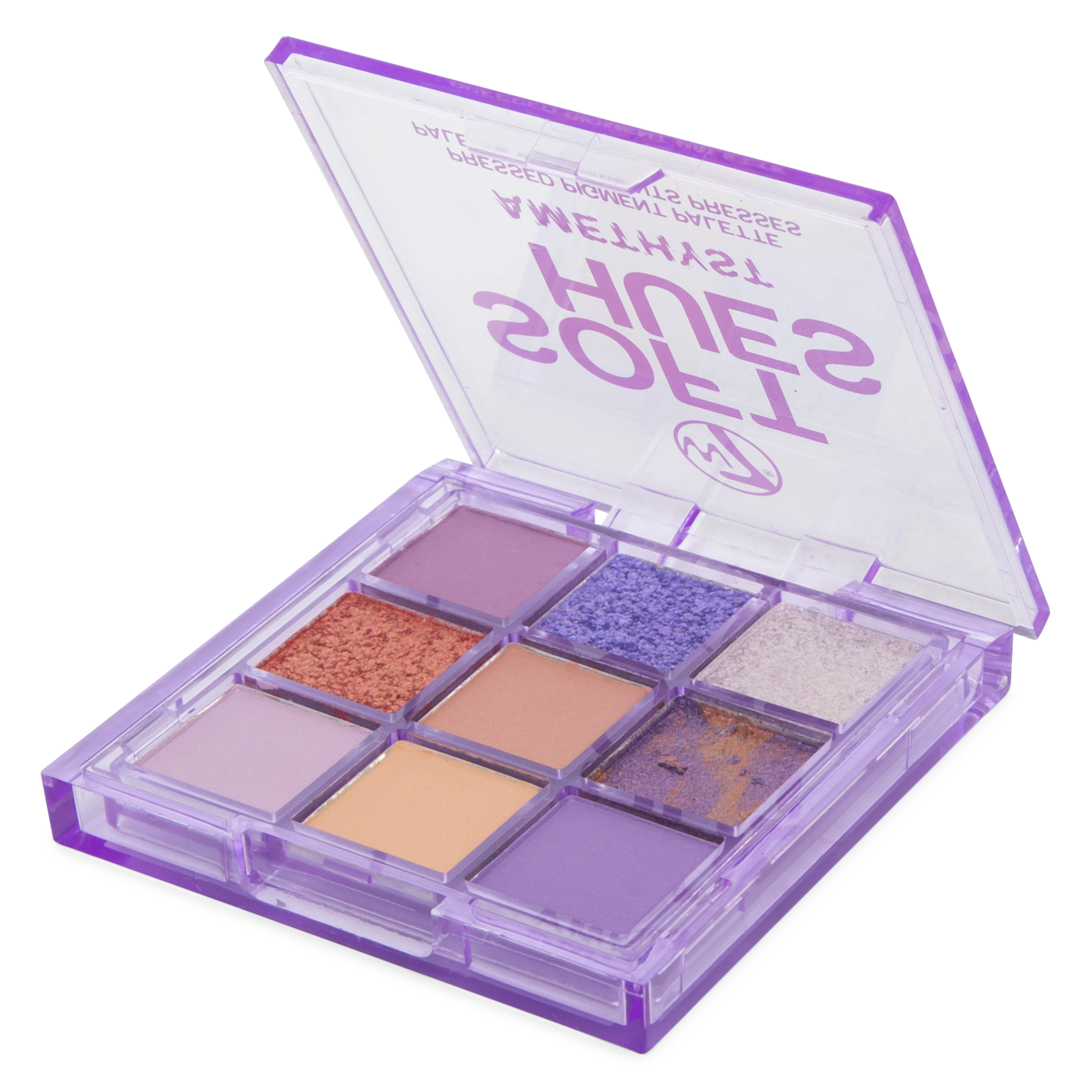 W7® Soft Hues Amethyst Pressed Pigment Eye Shadow Palette 9-Piece