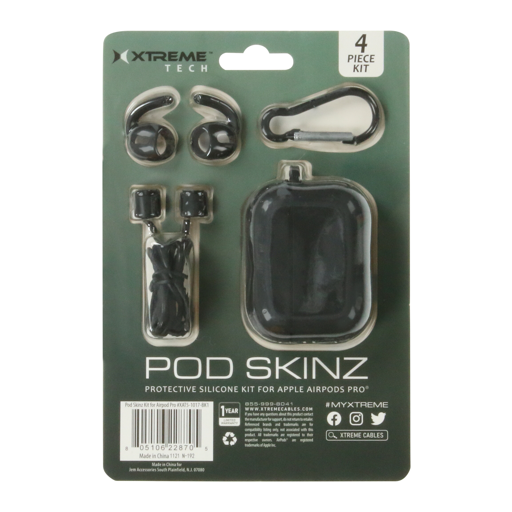 Black Pod Skinz Kit For Airpods Pro®