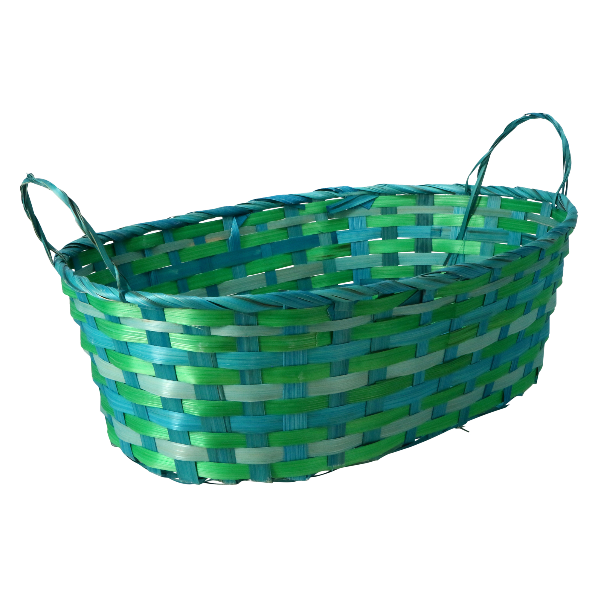 Bamboo Woven Oval Easter Basket 10in x 16in