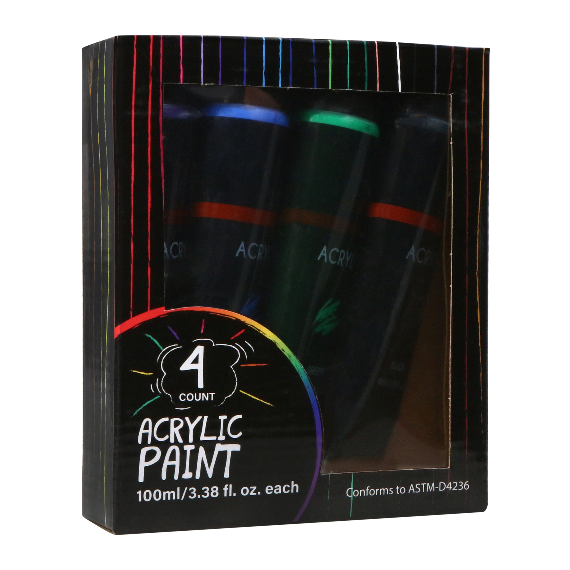 Acrylic Paint Tubes 4-Count