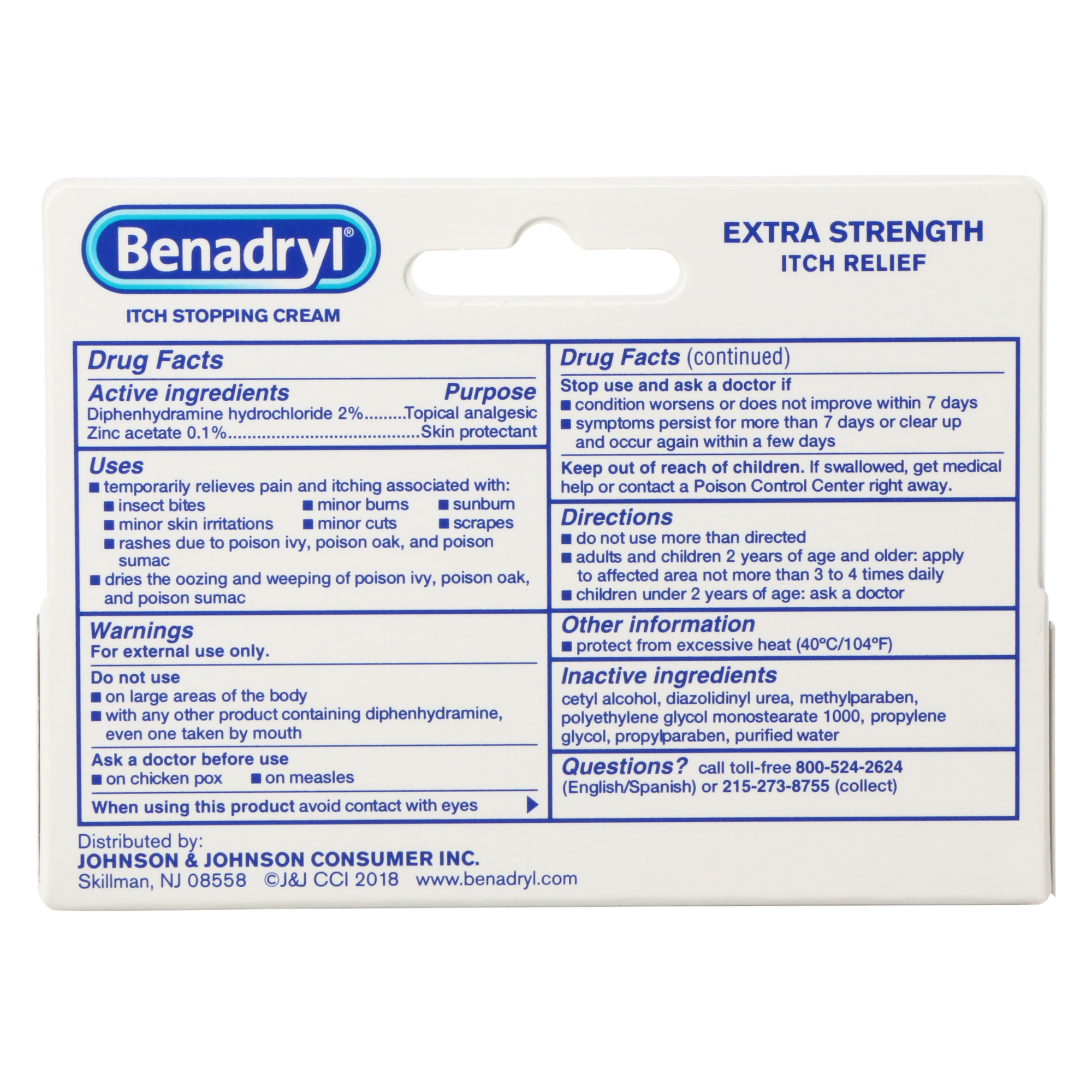 Benadryl® Extra Strength Itch-Stopping Cream 1oz