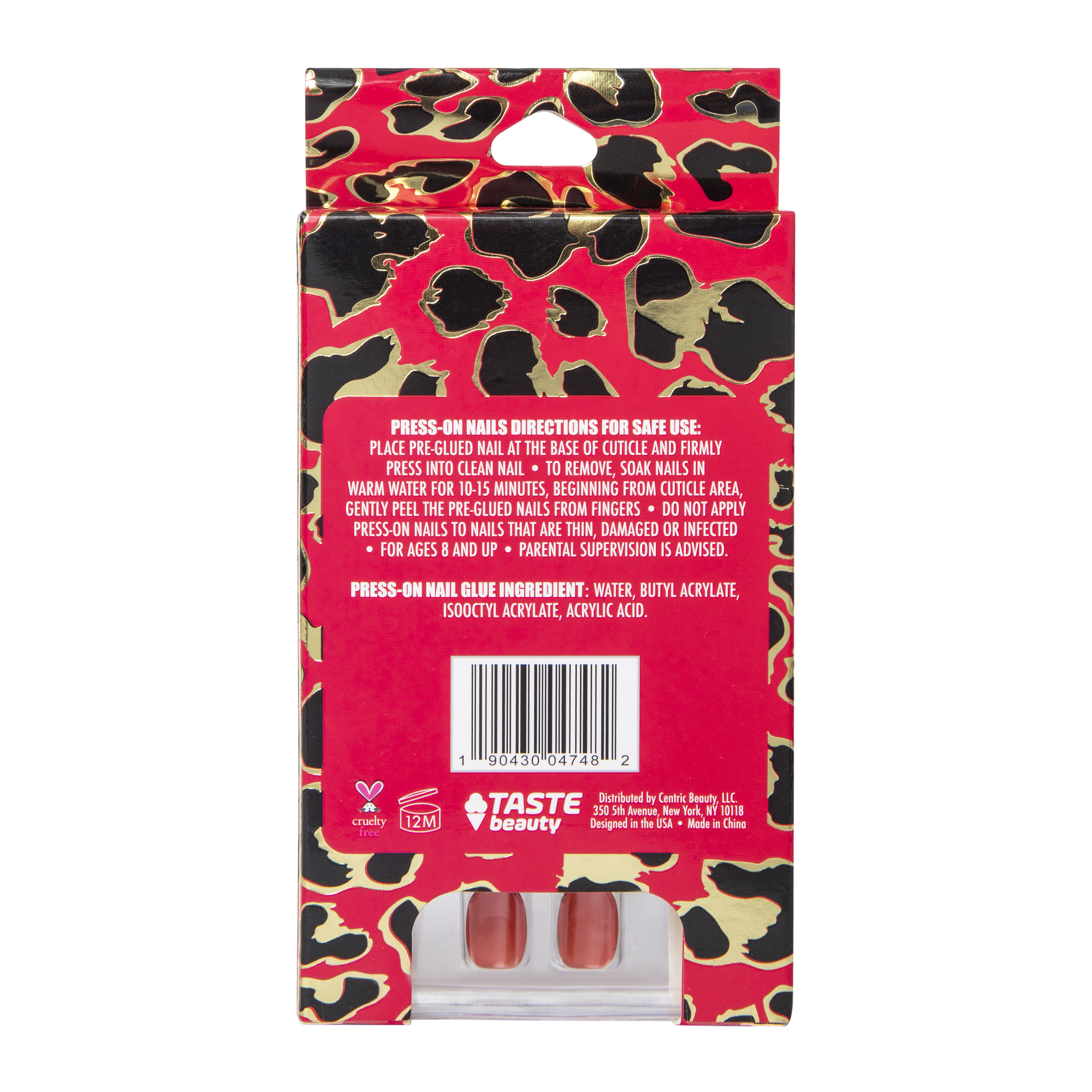 Press-On Nails, Clawfully Cute Animal Print 18-Count