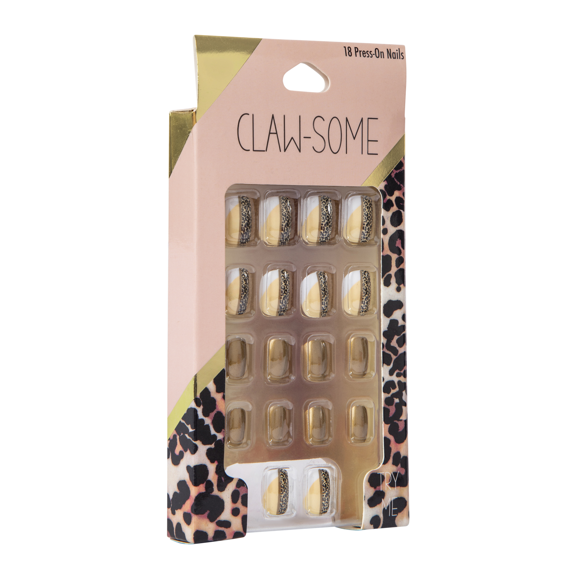 Press-On Nails, Clawsome Animal Print 18-Count