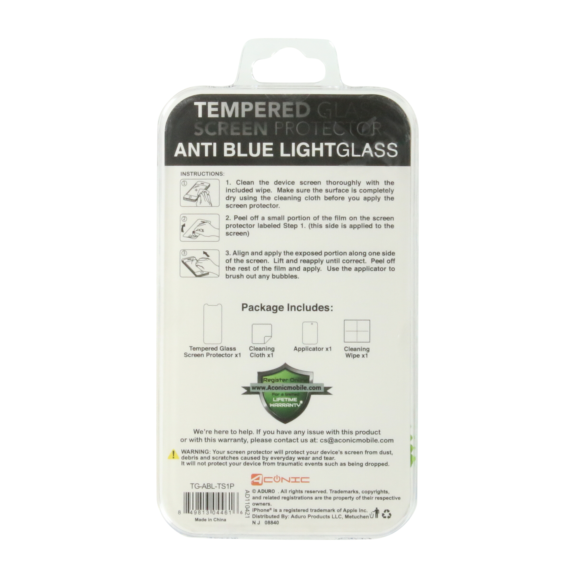 iPhone 13 Pro®/13®/12 Pro®/12® Tempered Glass Anti Blue Light Screen Protector