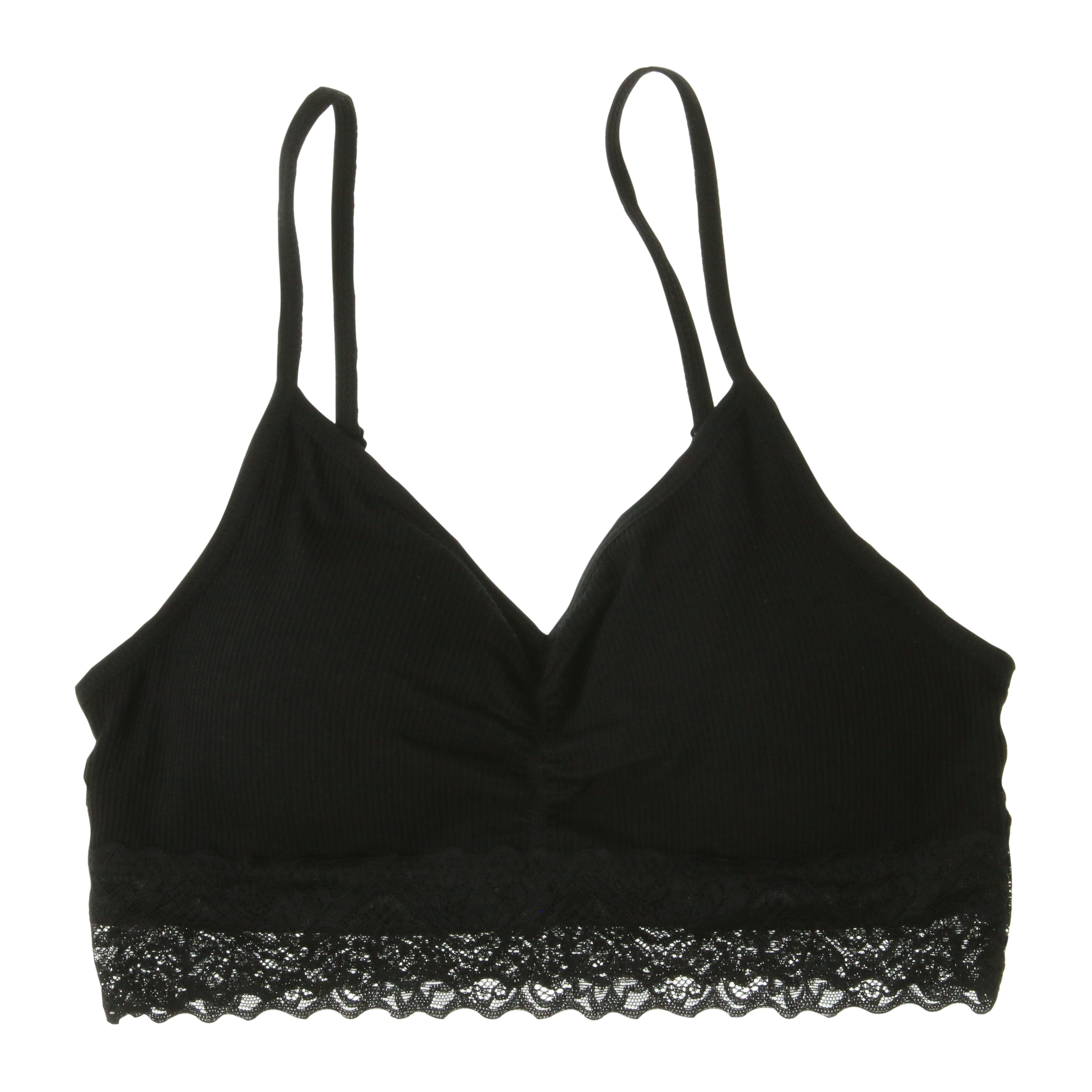 Black Lace Trim Bralette