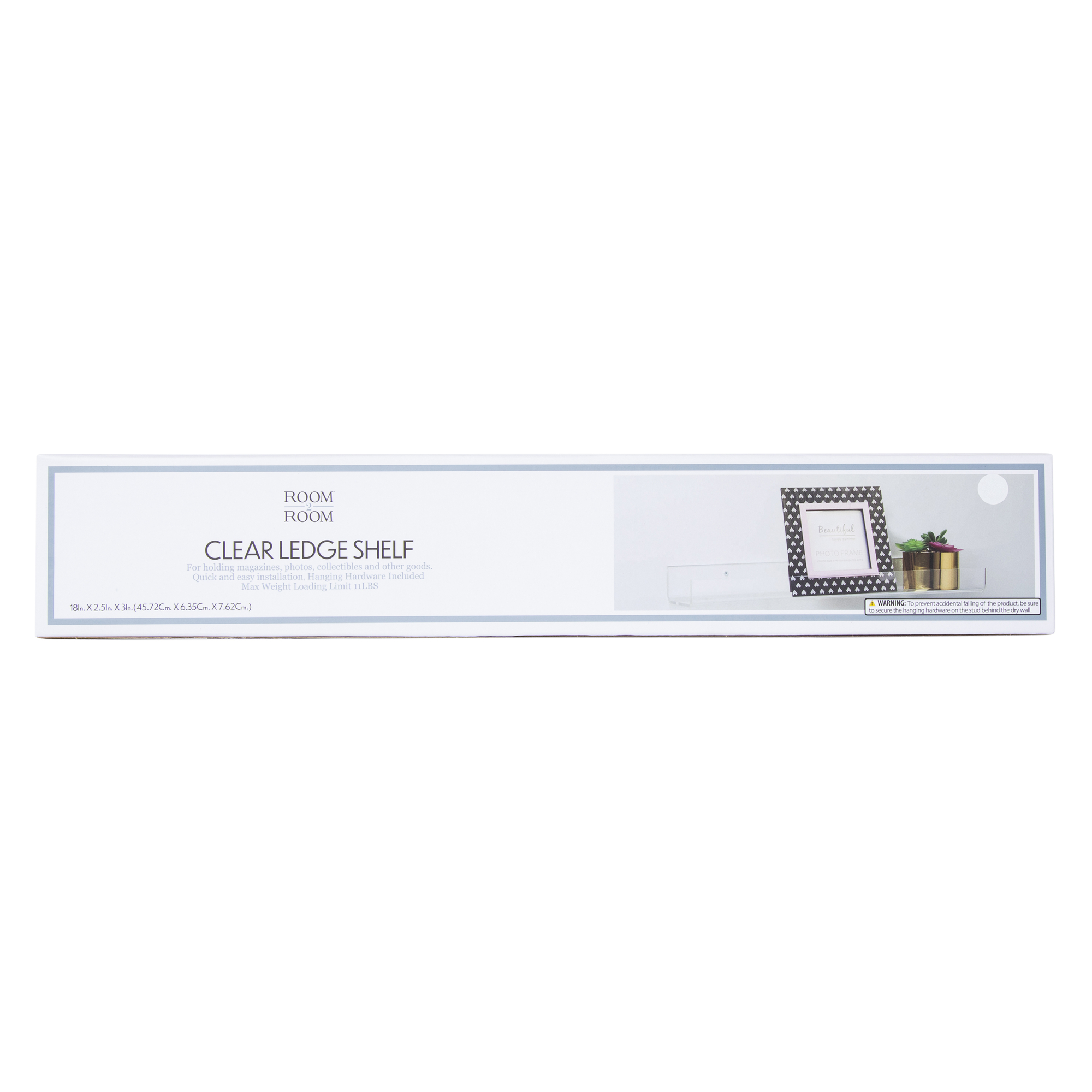 Clear Ledge Floating Shelf 18in