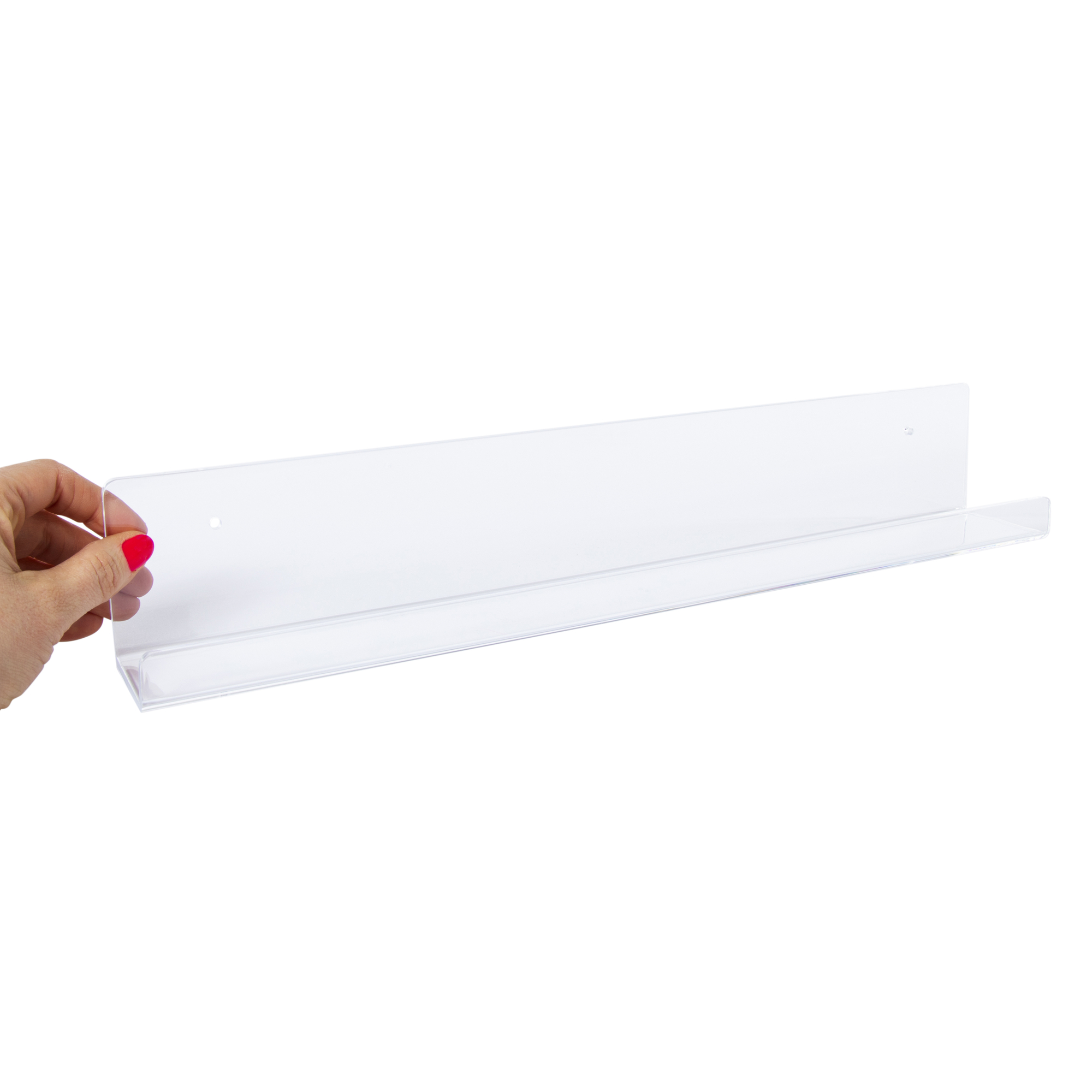 Clear Ledge Floating Shelf 18in