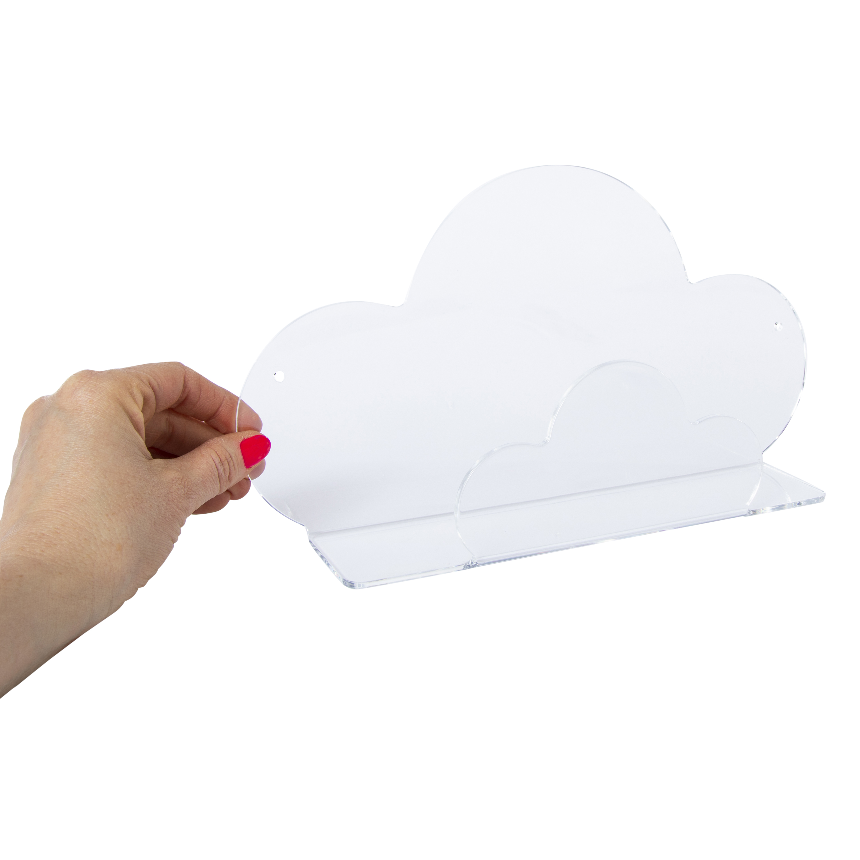 Clear Cloud Shelf 12in