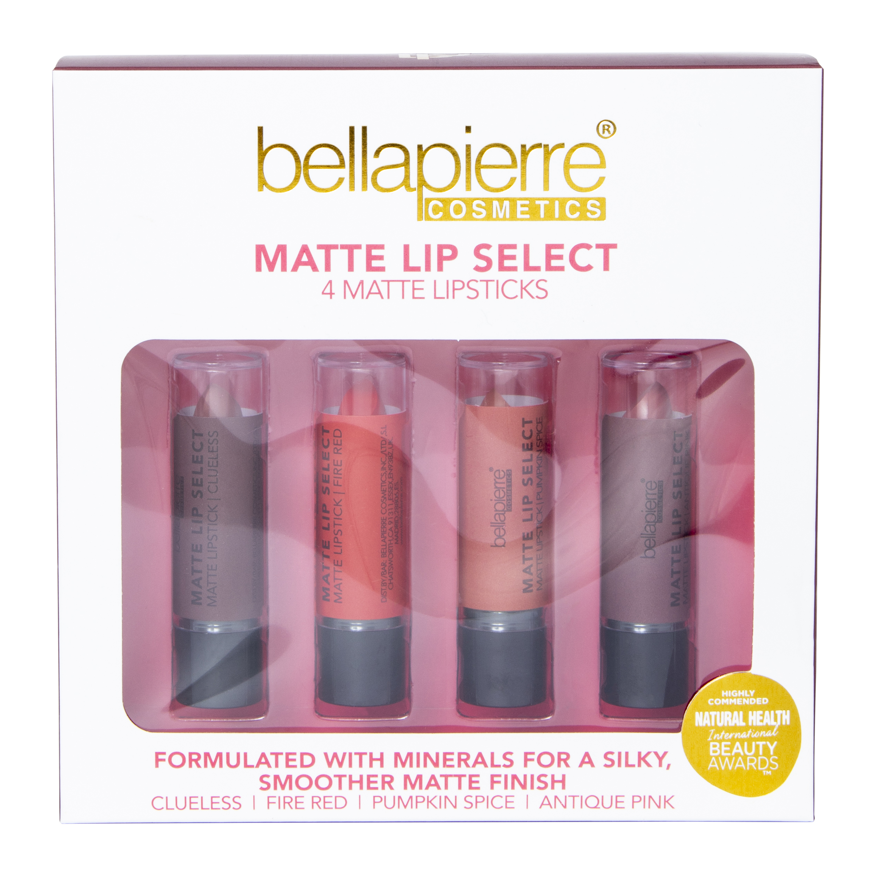 Bella Pierre® Lip Culture Matte Lipstick 4-Piece Collection