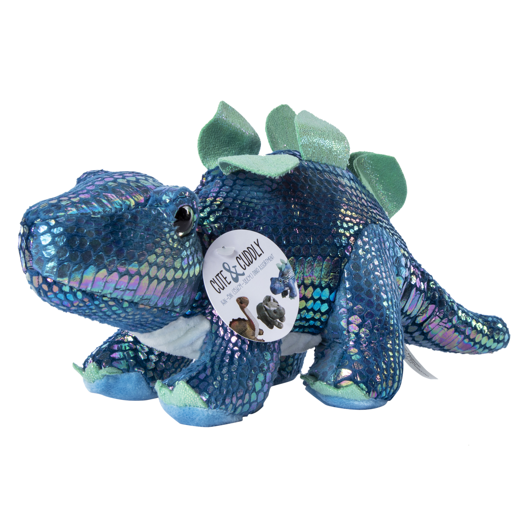 Iridescent Dinosaur Stuffed Animal Toy 14in