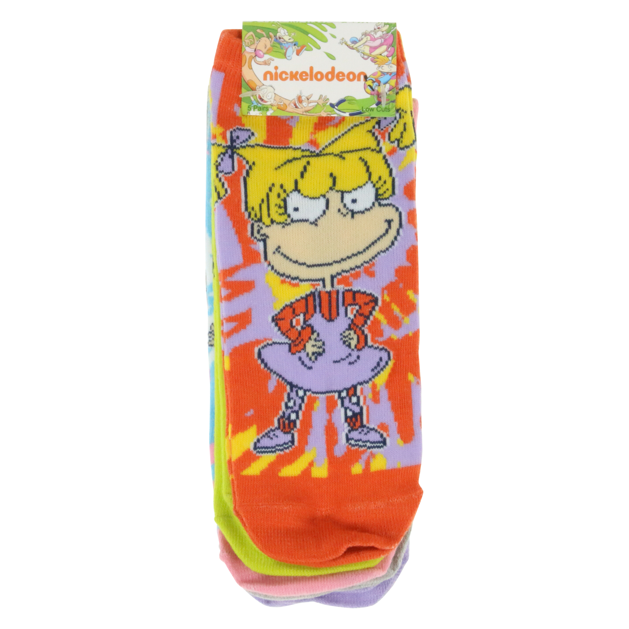 Juniors Nickelodeon Rugrats™ Tie Dye Socks, 5 Pairs