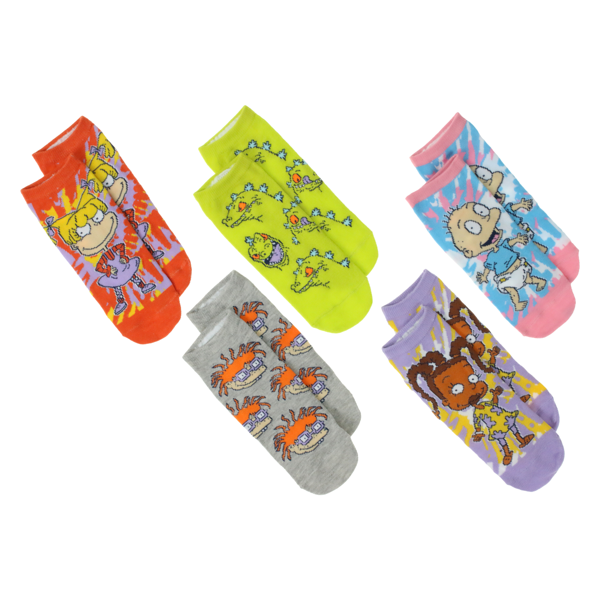 Juniors Nickelodeon Rugrats™ Tie Dye Socks, 5 Pairs