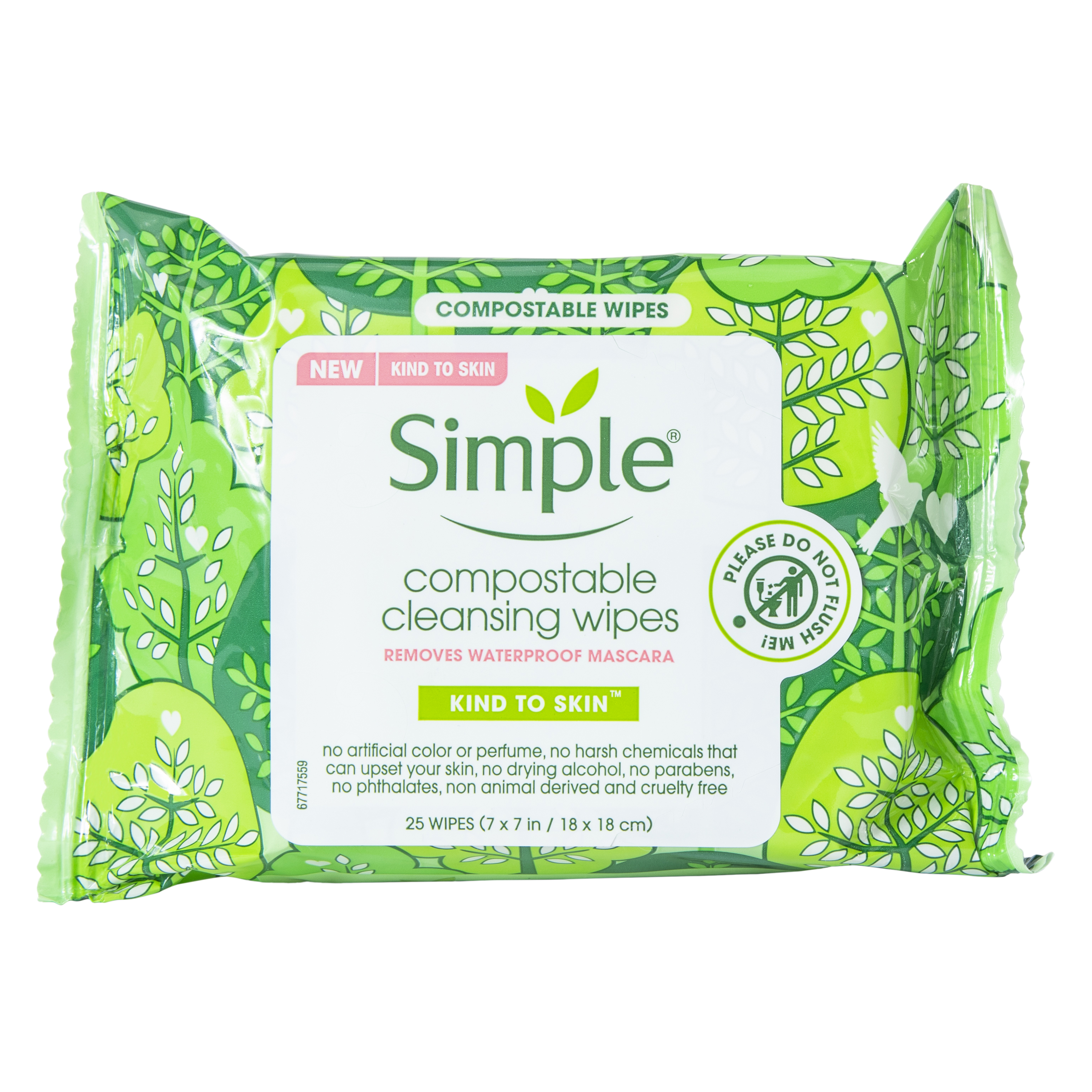 Simple® Compostable Cleansing Wipes 25-Count