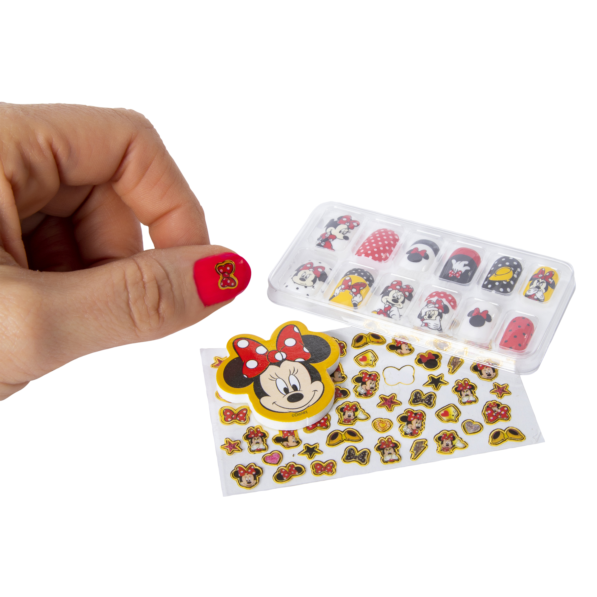 Disney Minnie Mouse Press-On Nails & Stickers Set