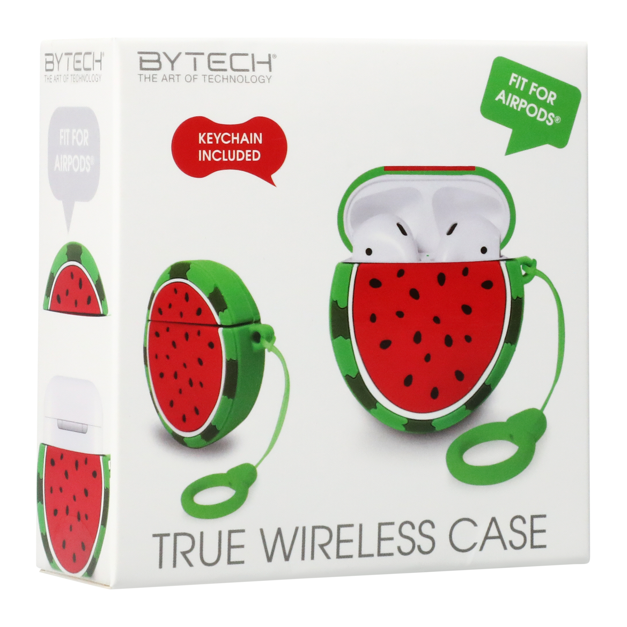 novelty case cover w/ keychain for AirPods® - strawberry | Five Below