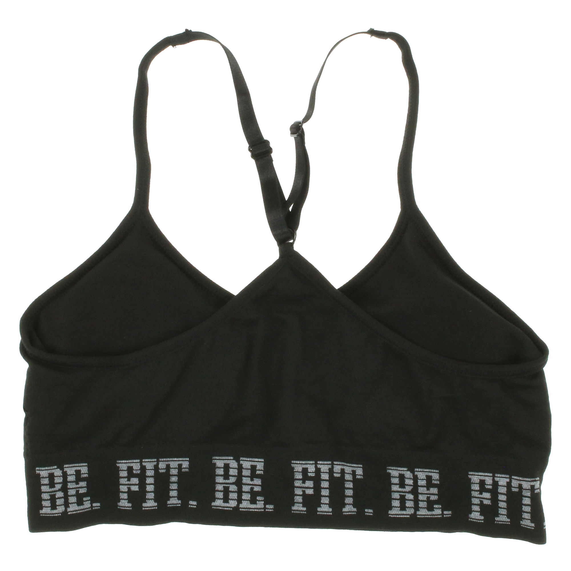Black 'Be Fit' Sports Bra