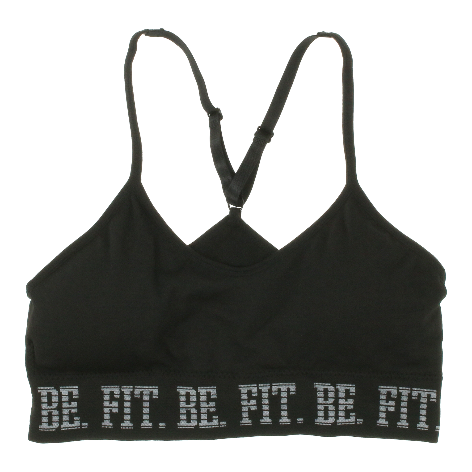 Black 'Be Fit' Sports Bra