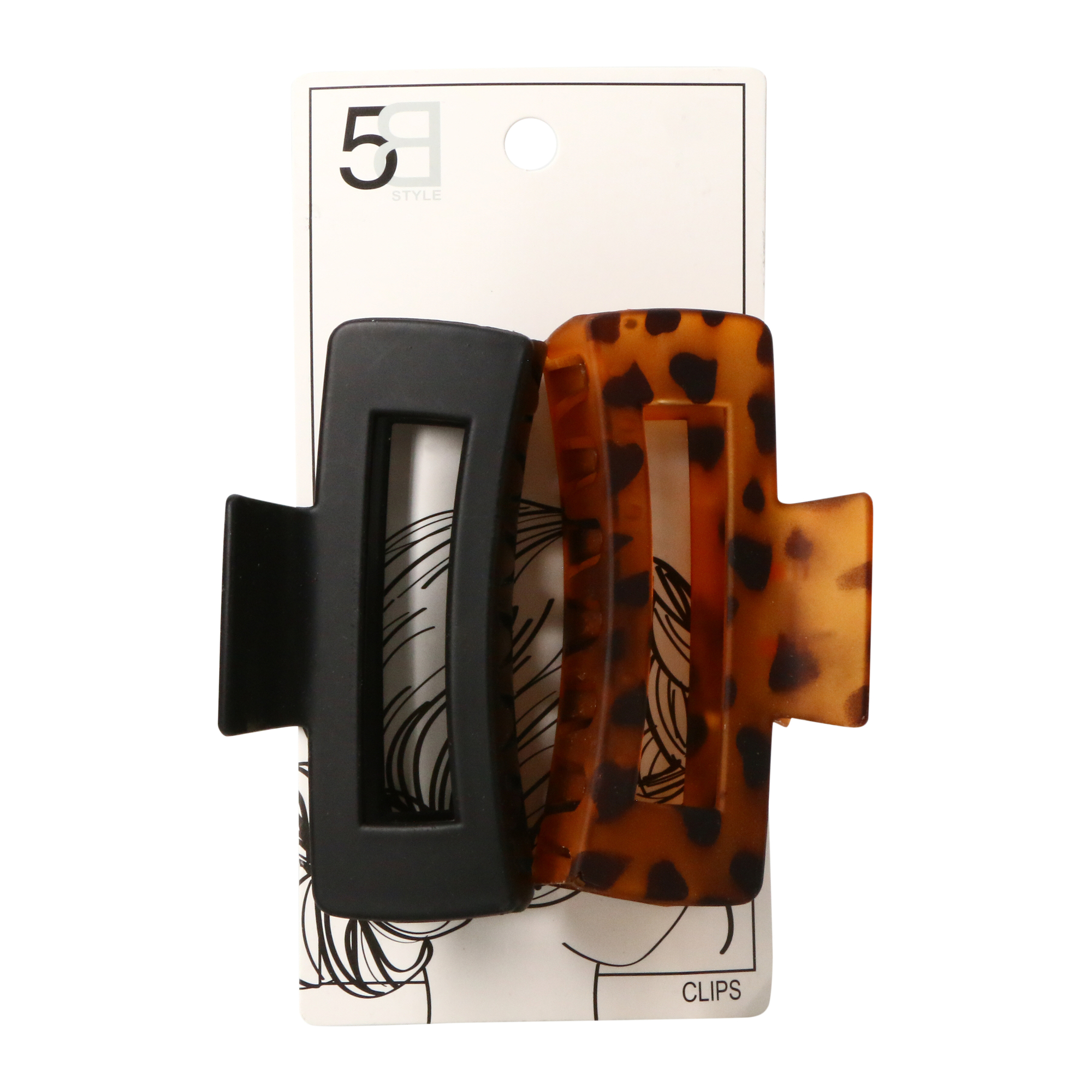 Rectangle Claw Clip 2-Pack