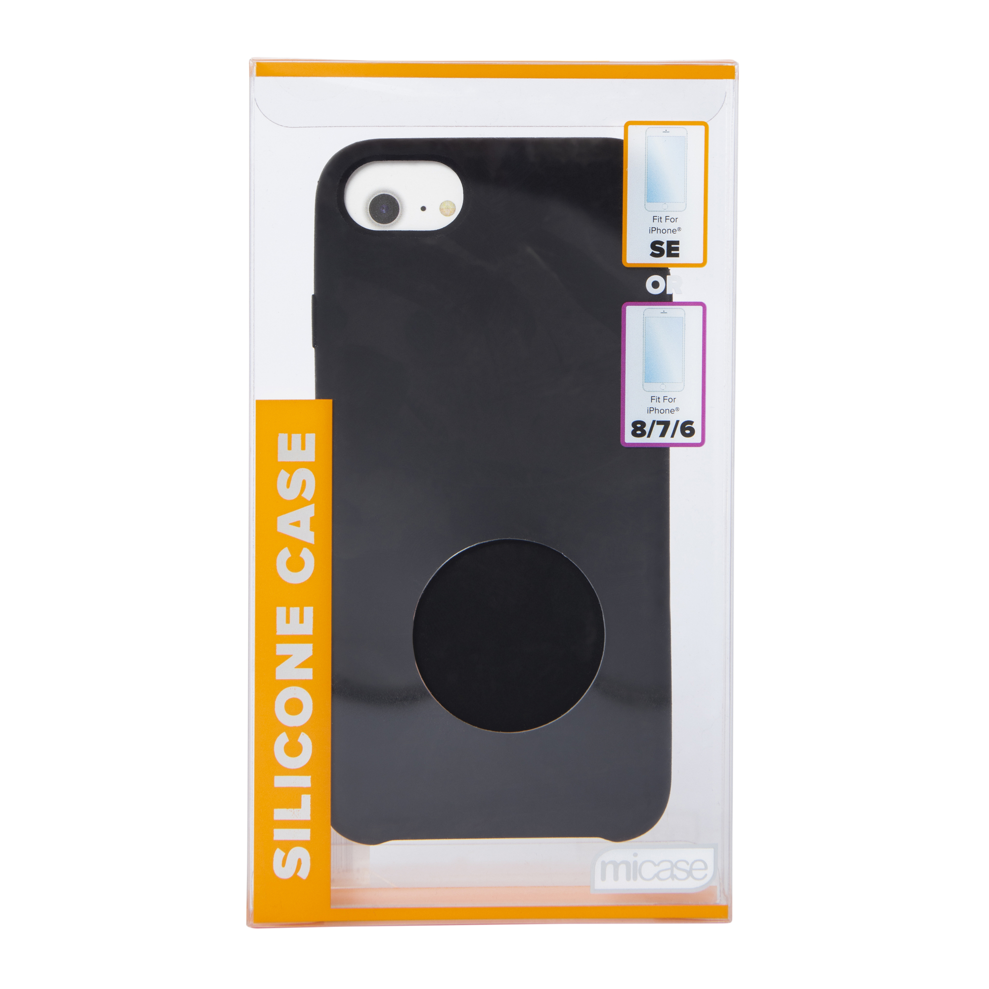 iPhone Se®/8®/7®/6® Silicone Case - Black