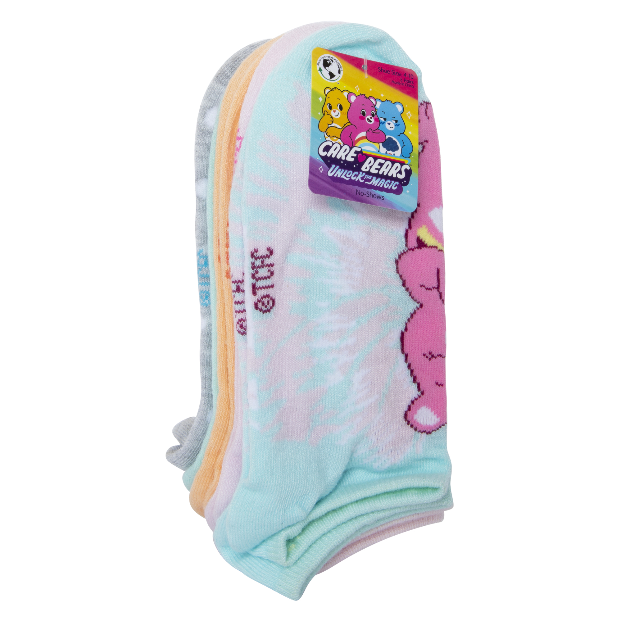 Care Bears™ Tie Dye No-Show Socks 5-Pack