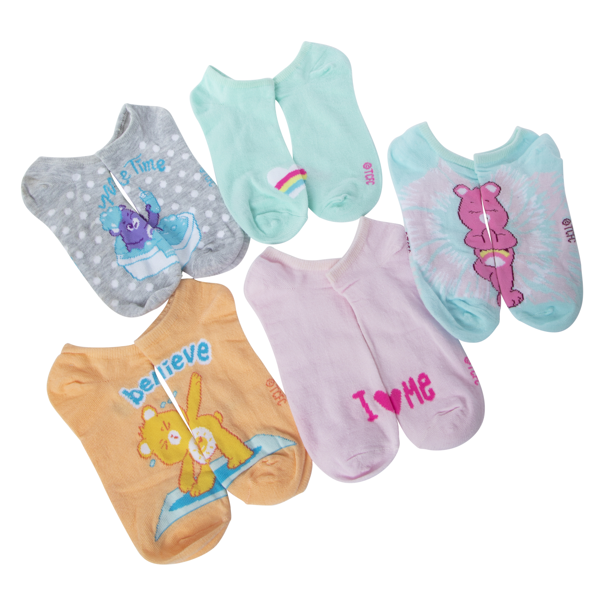 Care Bears™ Tie Dye No-Show Socks 5-Pack