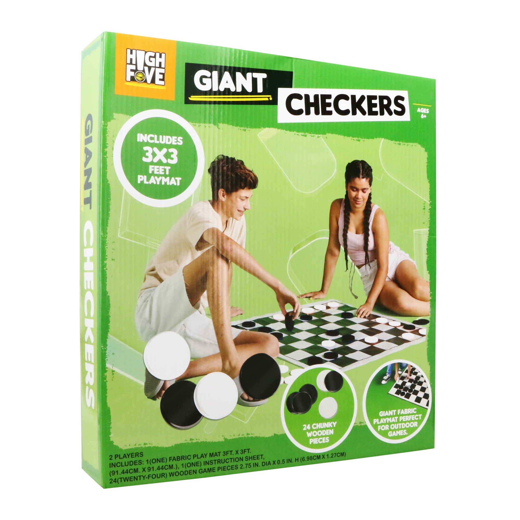 Giant Checkers Outdoor Game Set