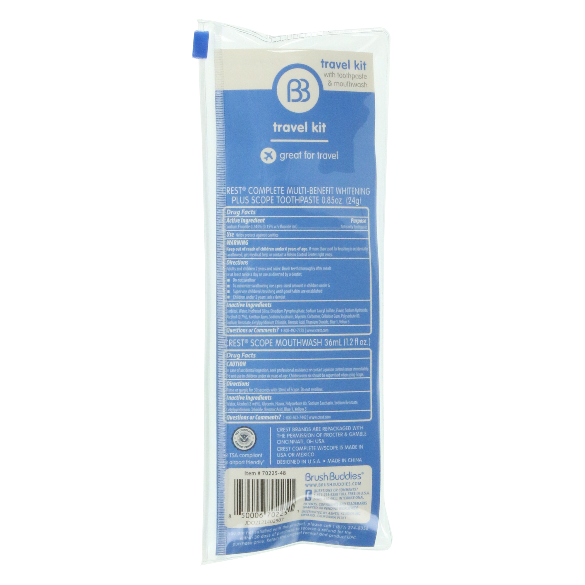 Crest® Travel Toothbrush Kit