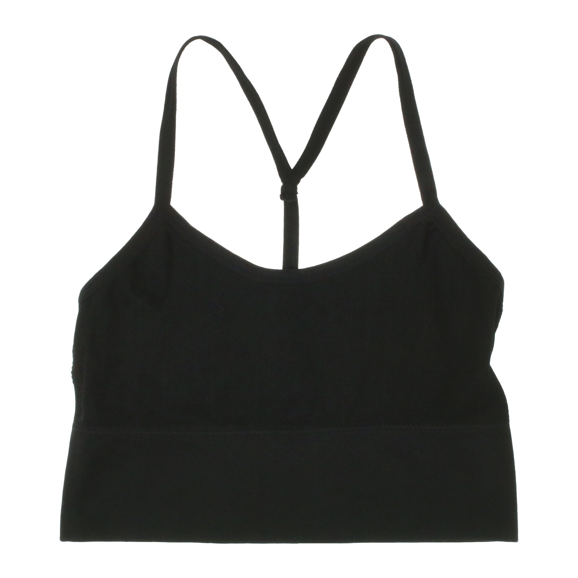 Black Longline T-Back Sports Bra