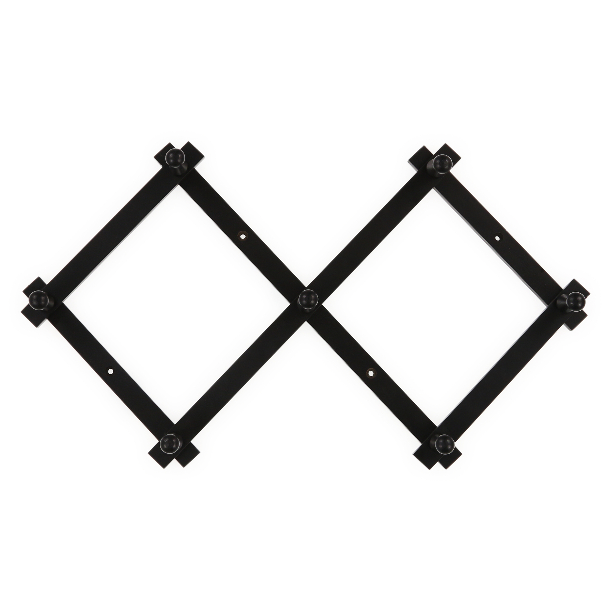 Accordion Wall Hooks Rack w/ 7 Pegs