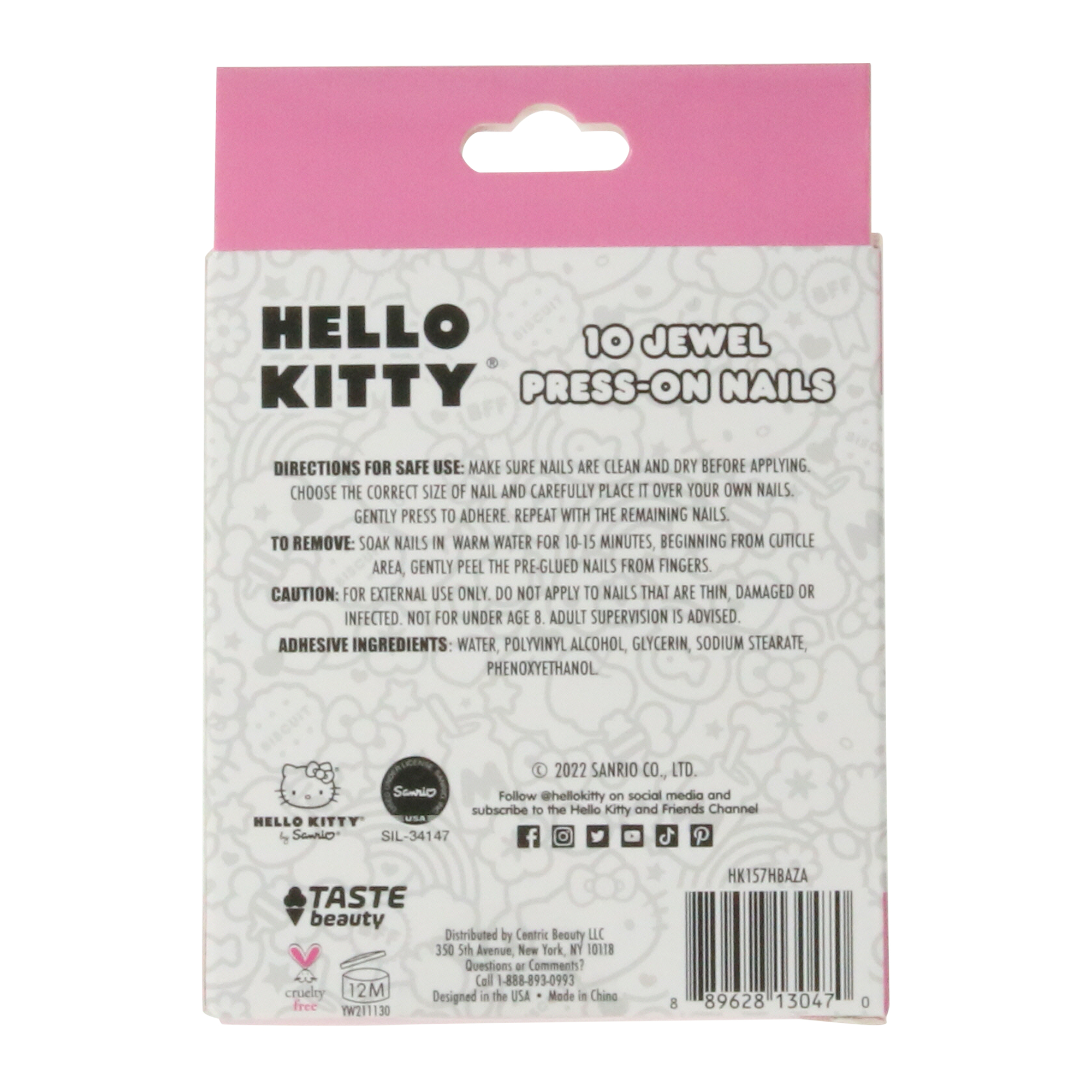 Hello Kitty® Jewel Press-On Nails 10-Count