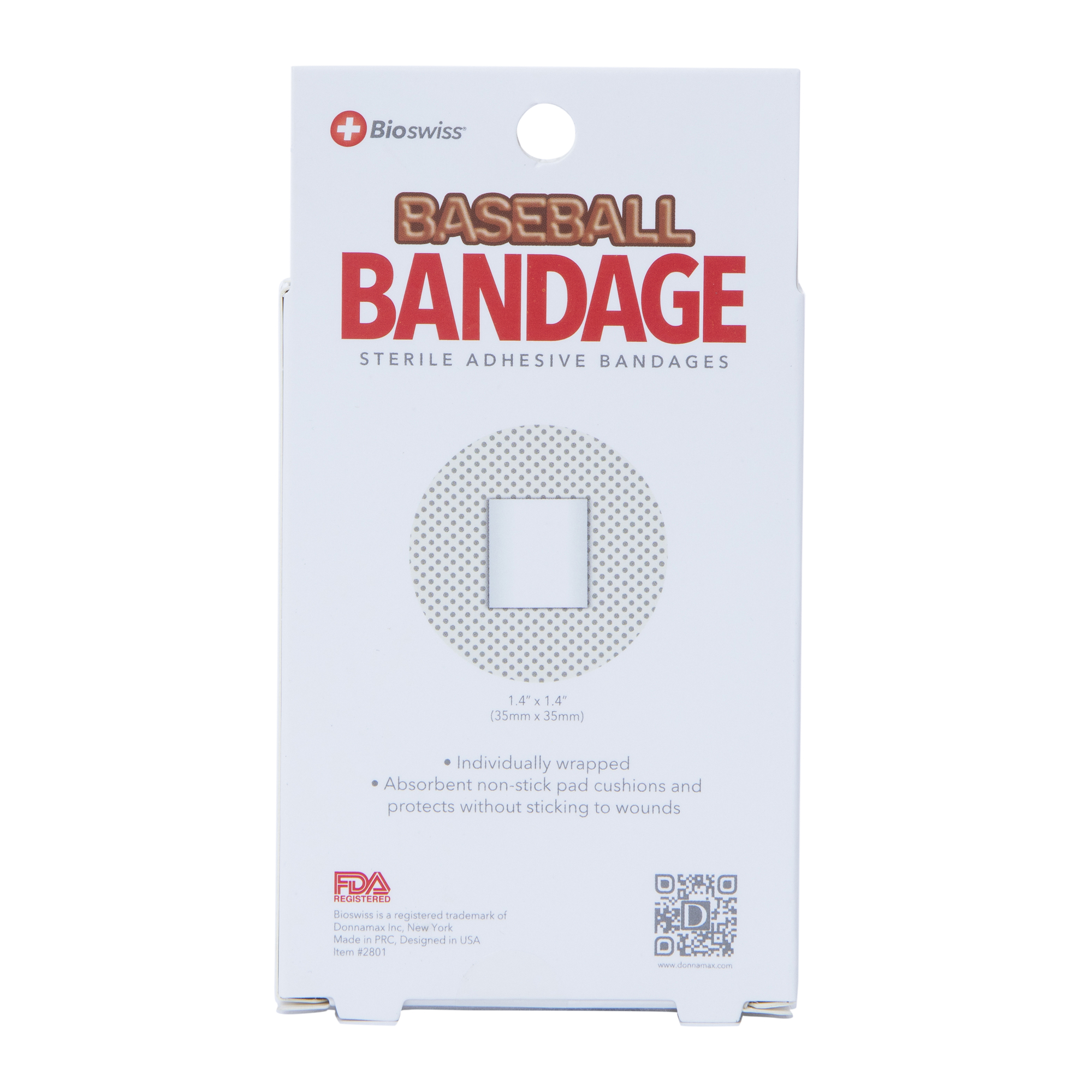 Bioswiss® Baseball Adhesive Bandages 24-Count