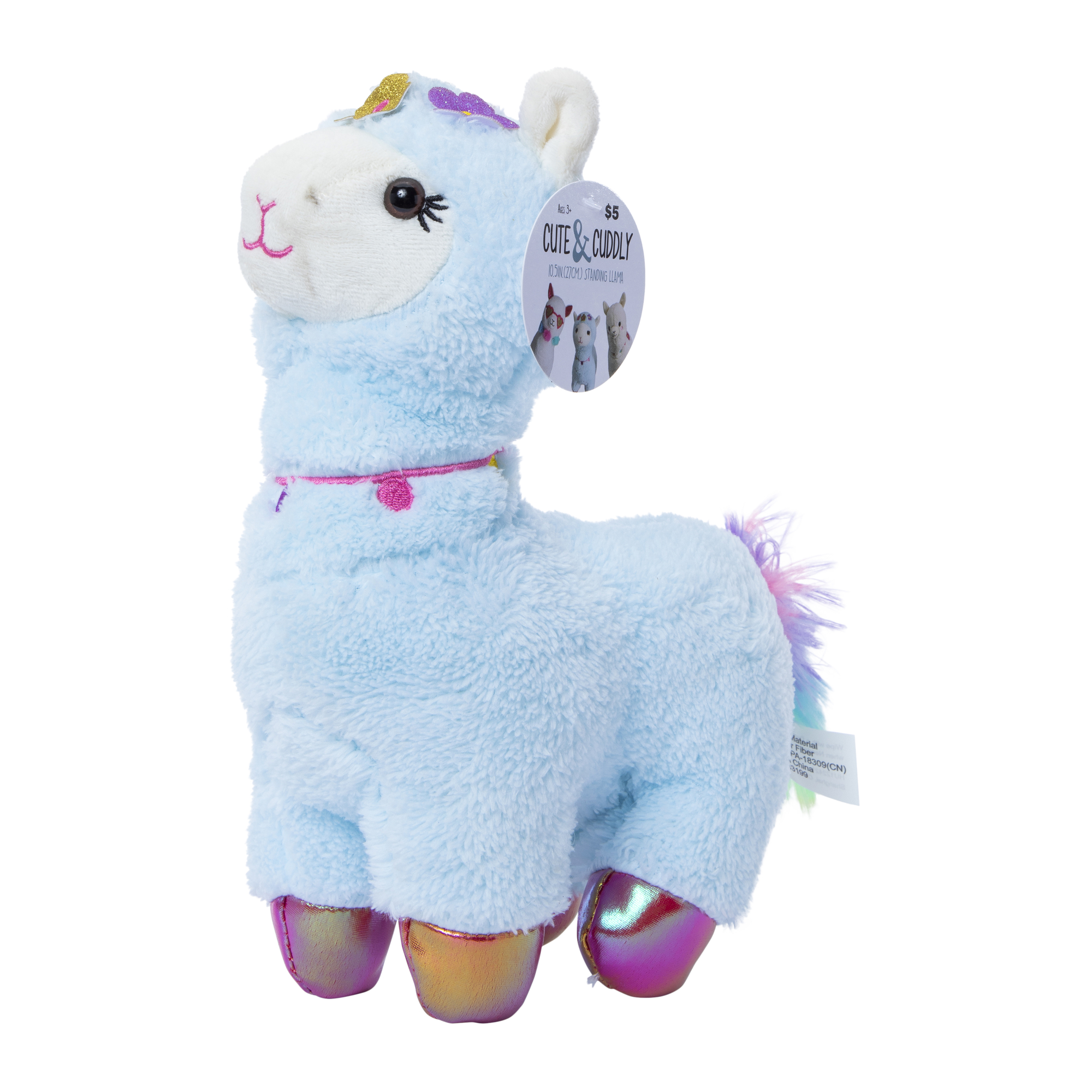 Cute & Cuddly Standing Llama Stuffed Animal 10.5in