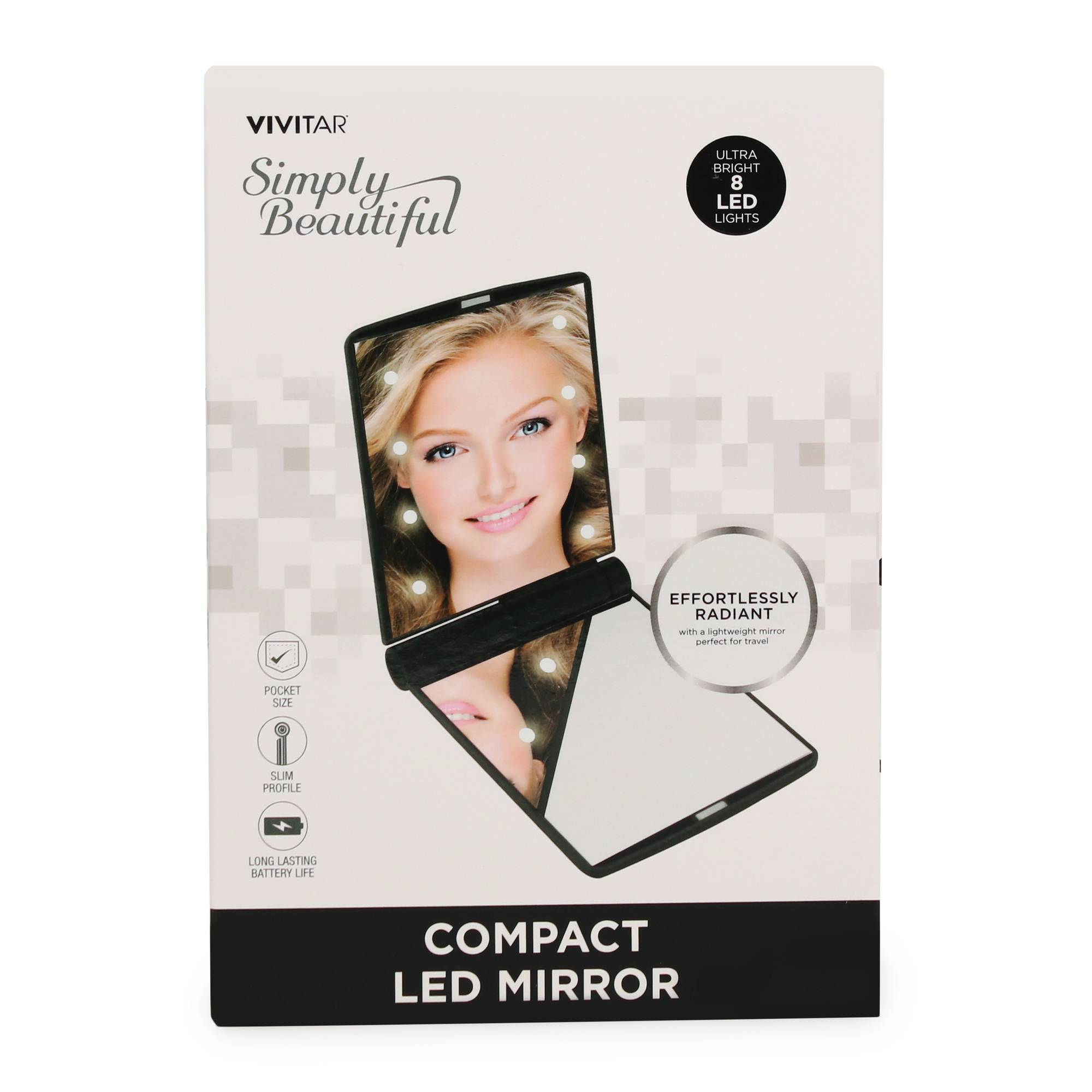 Vivitar® Simply Beautiful Compact LED Mirror