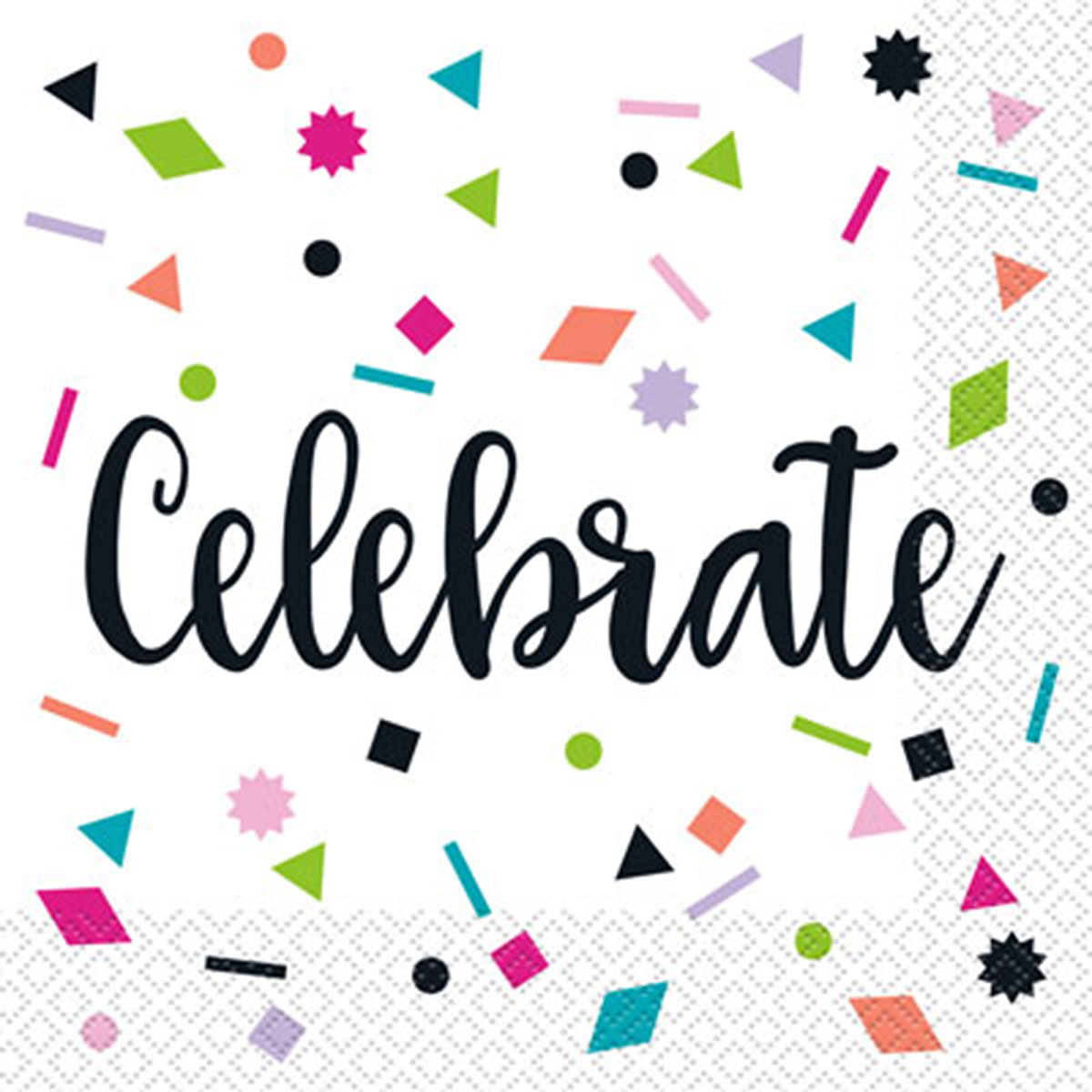 Celebrate Confetti Birthday Napkins 16-Count