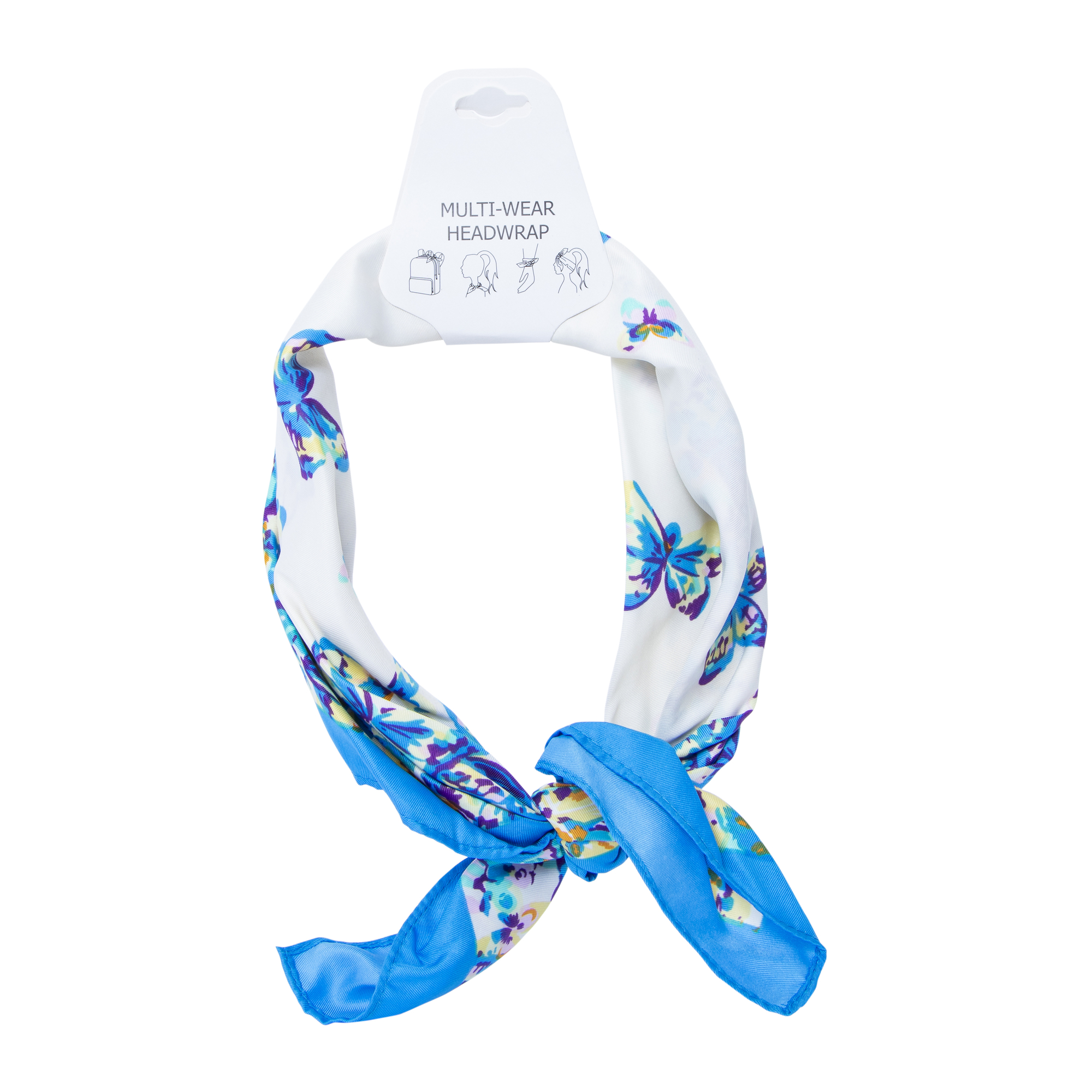 Butterfly Print Multi-Wear Headwrap Bandana