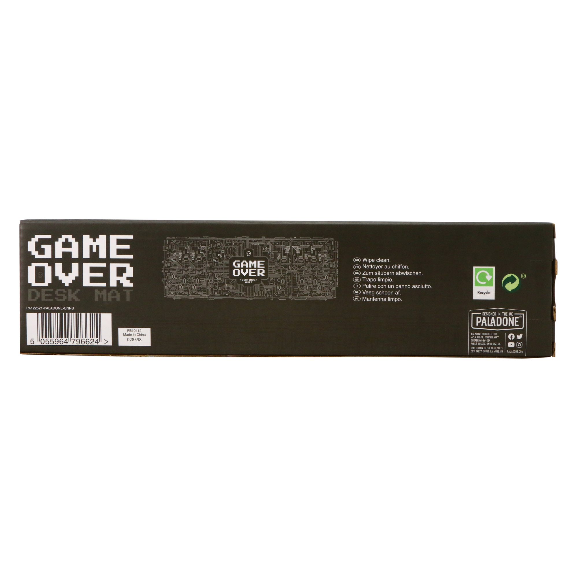Game Over' Gaming Desk Mat 27.5in x 10.2in