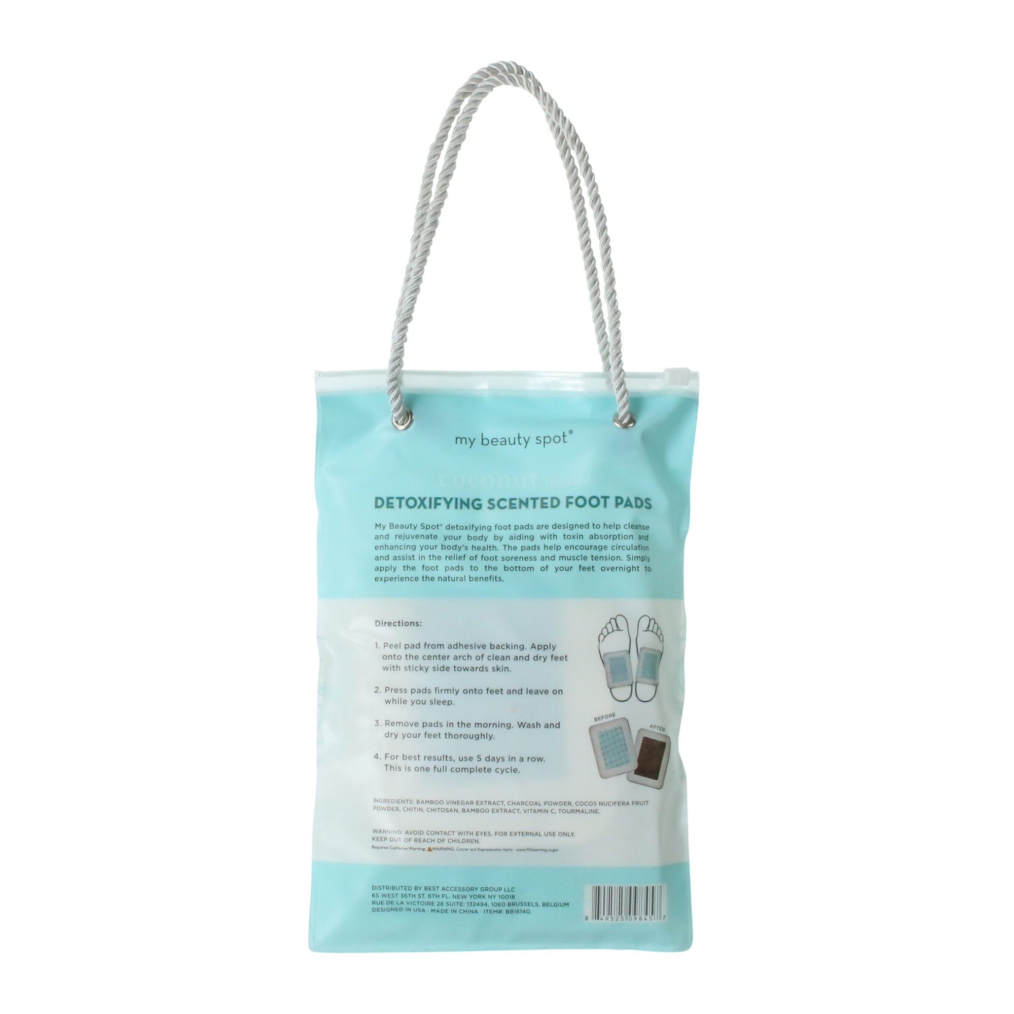 My Beauty Spot® Coconut Detoxifying Scented Foot Pads, 5 Pairs