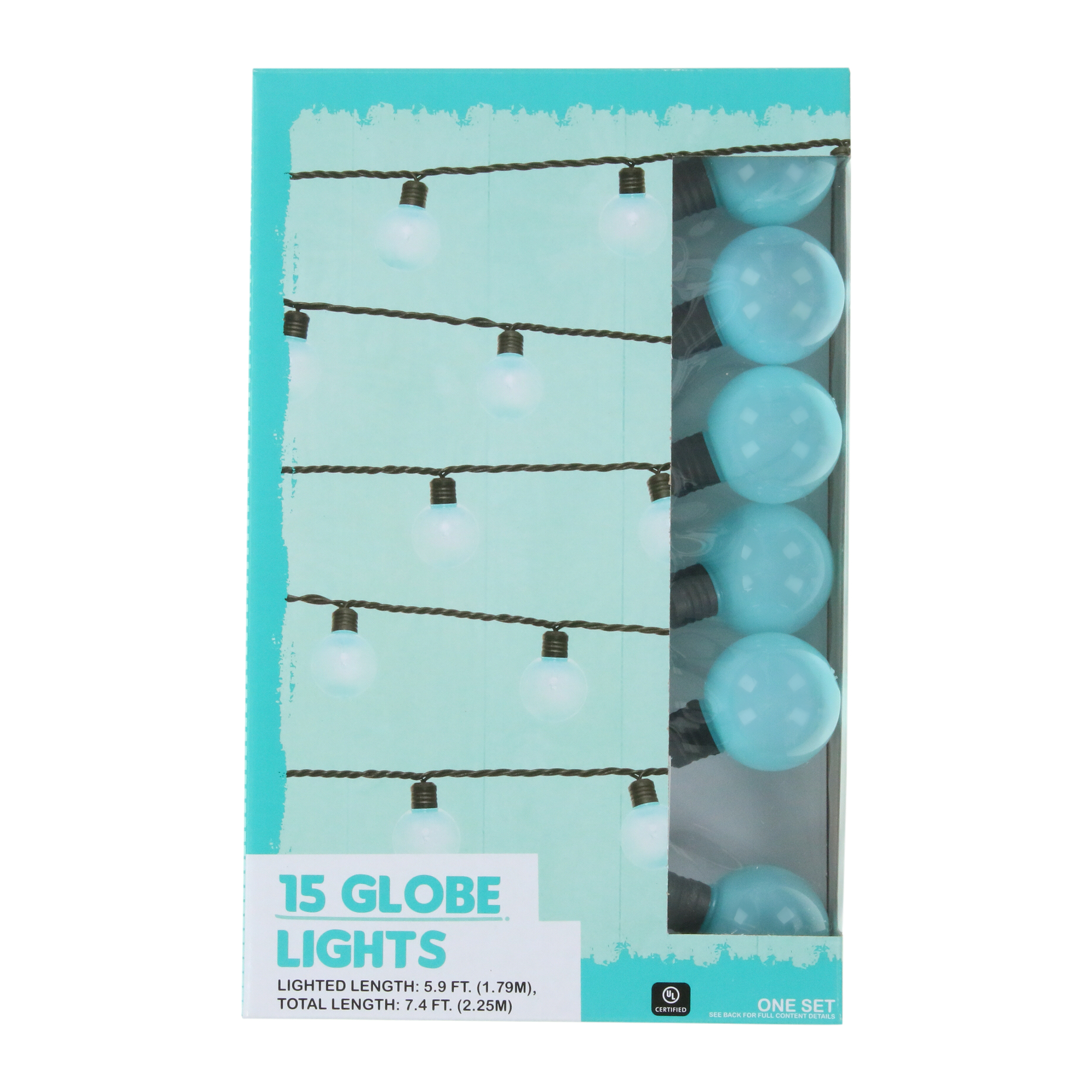 15-Globe String Lights For indoor & Outdoor 7.4ft