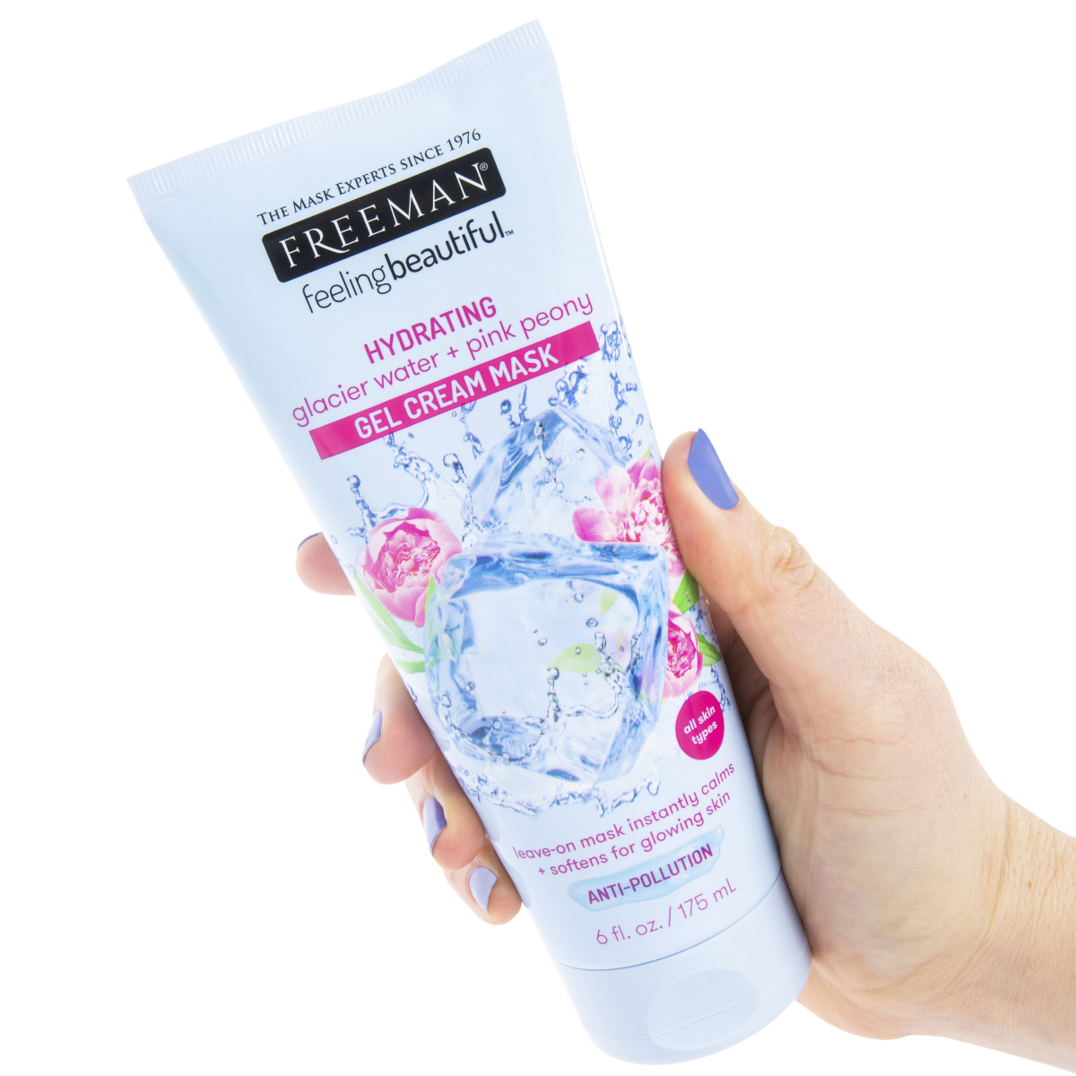 Freeman® Feeling Beautiful™ Hydrating Anti-Pollution Mask w/ Glacier Water & Pink Peony