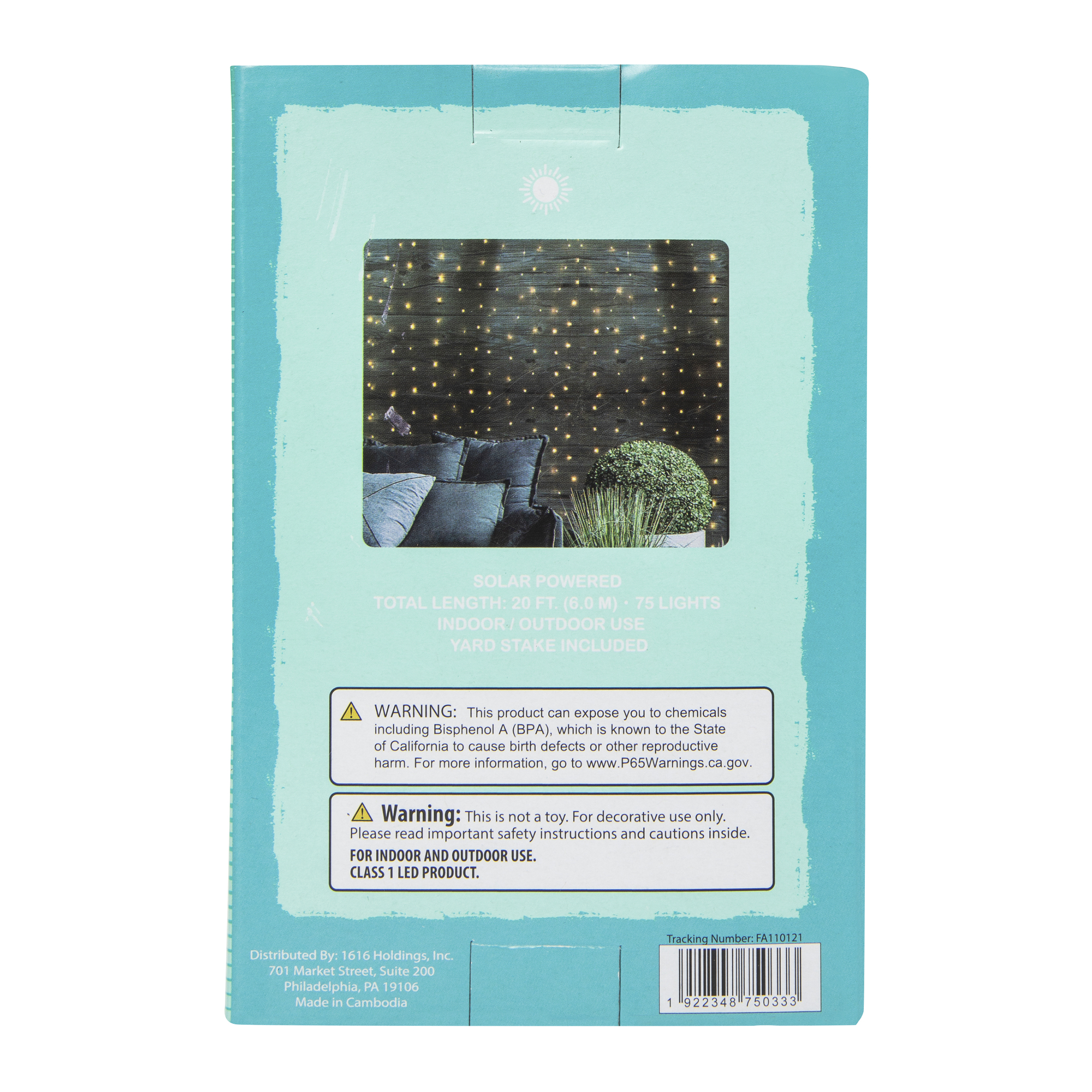 Solar-Powered Fairy String Lights 20ft