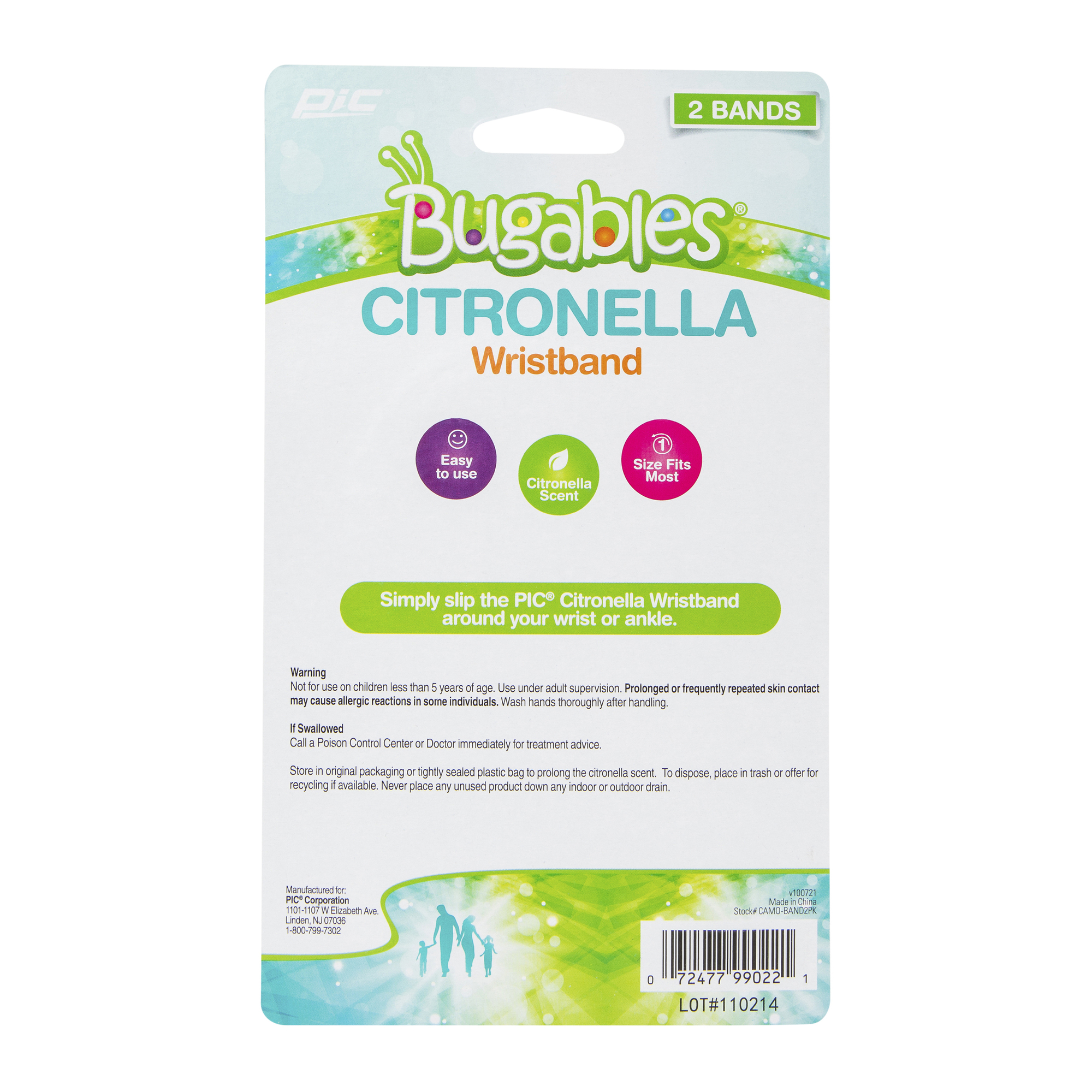 Bugables® Citronella Bug Repellent Wristband 2-Pack, Camo
