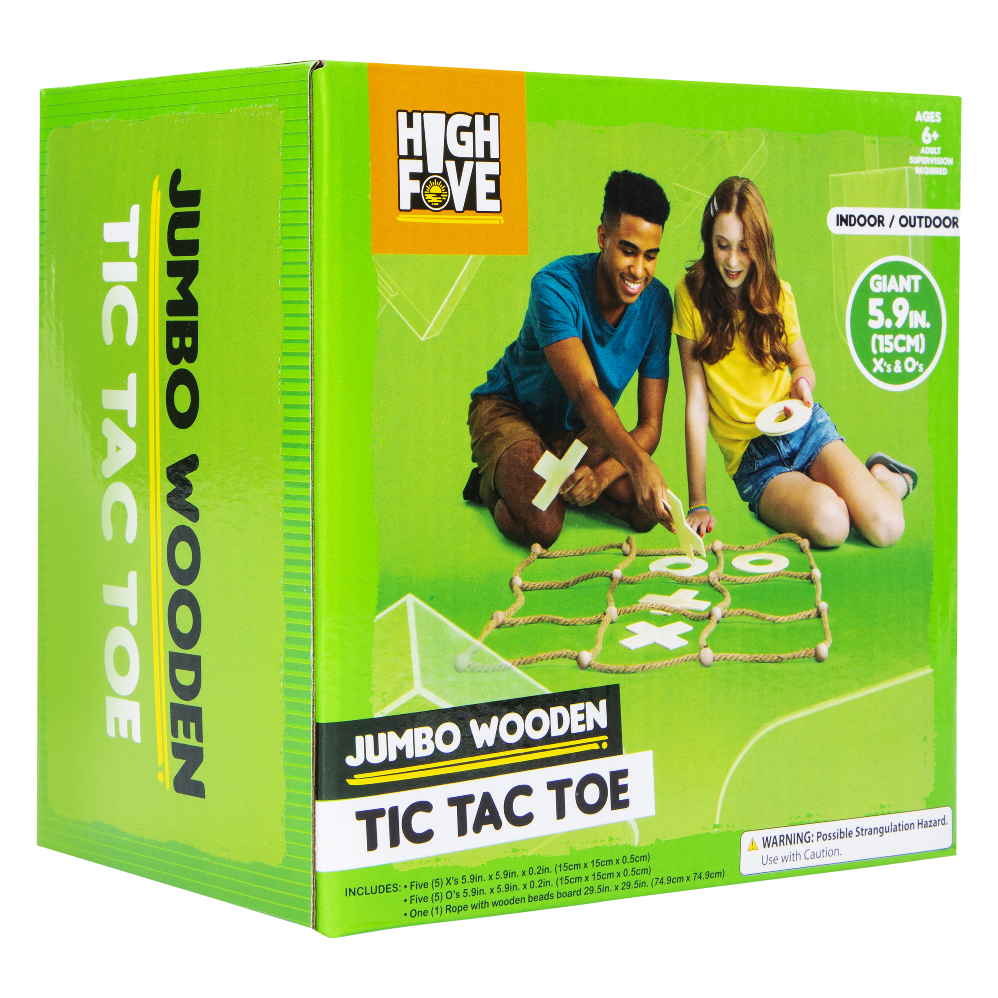 Jumbo Wooden Tic Tac Toe Game Set