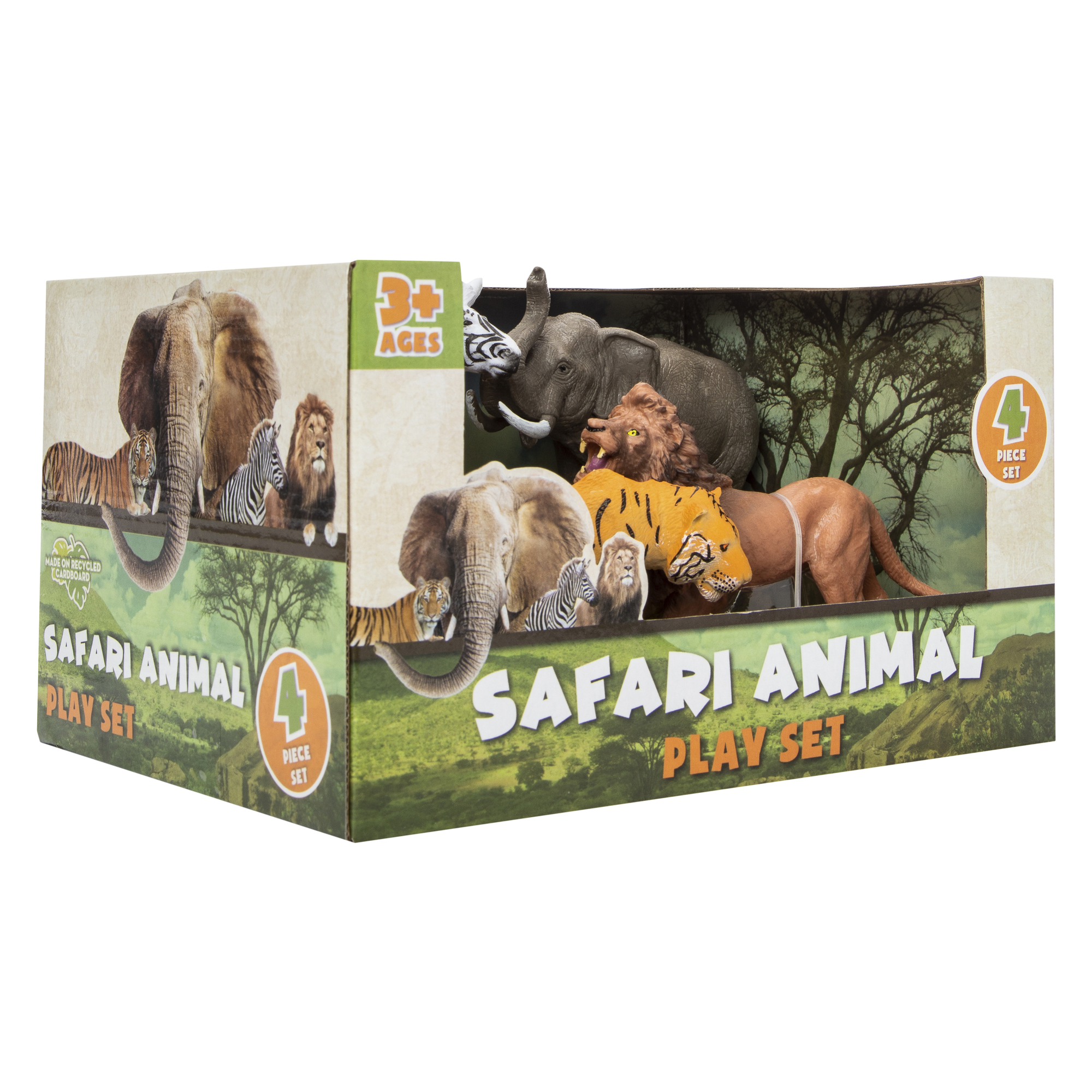 Safari Animal Figures 4-Piece Play Set