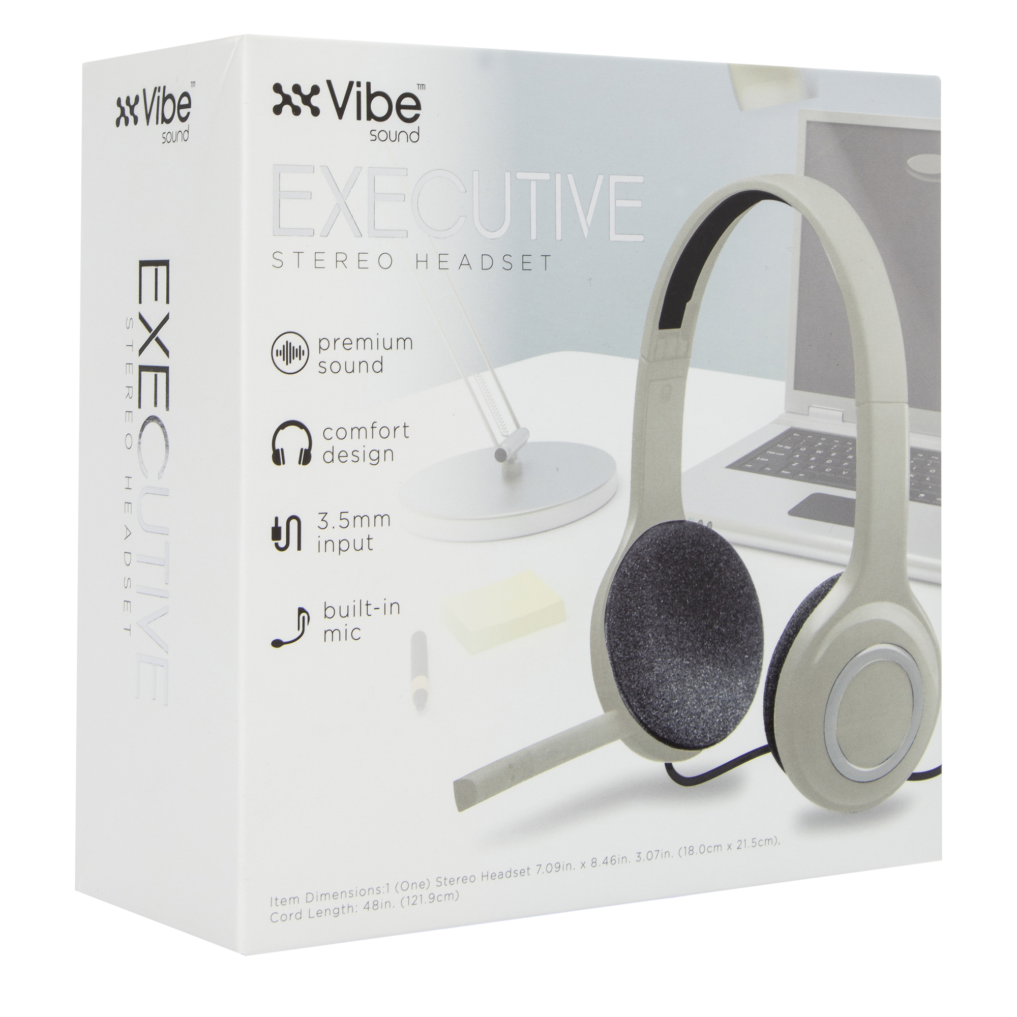 Executive Stereo Headset With Boom Mic