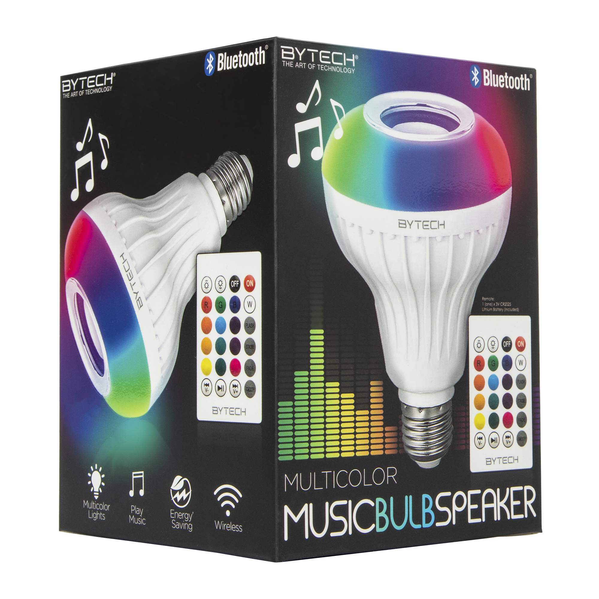 Color-Changing Speaker Light Bulb With Remote Control