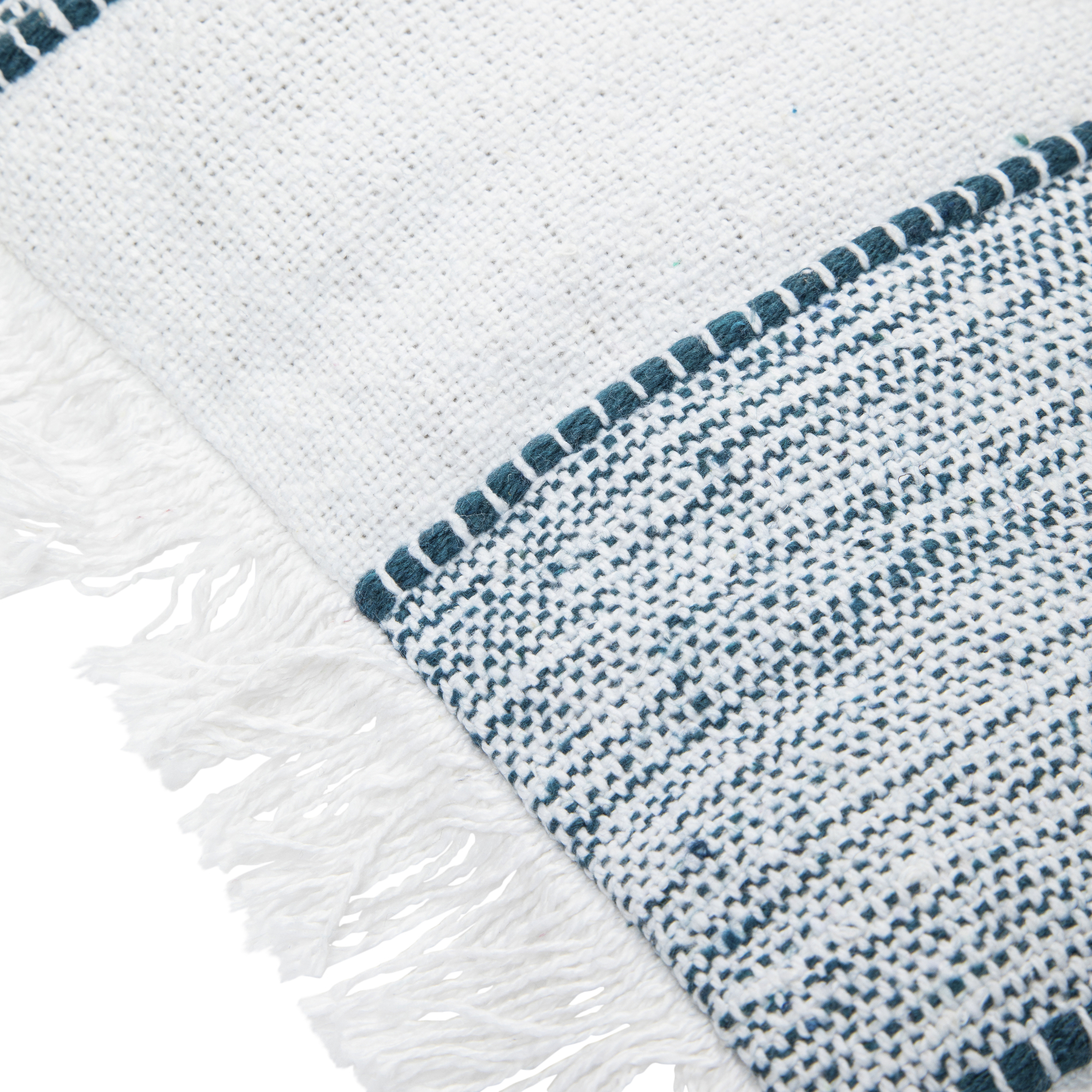 Striped Throw Pillow With Fringe 16in x