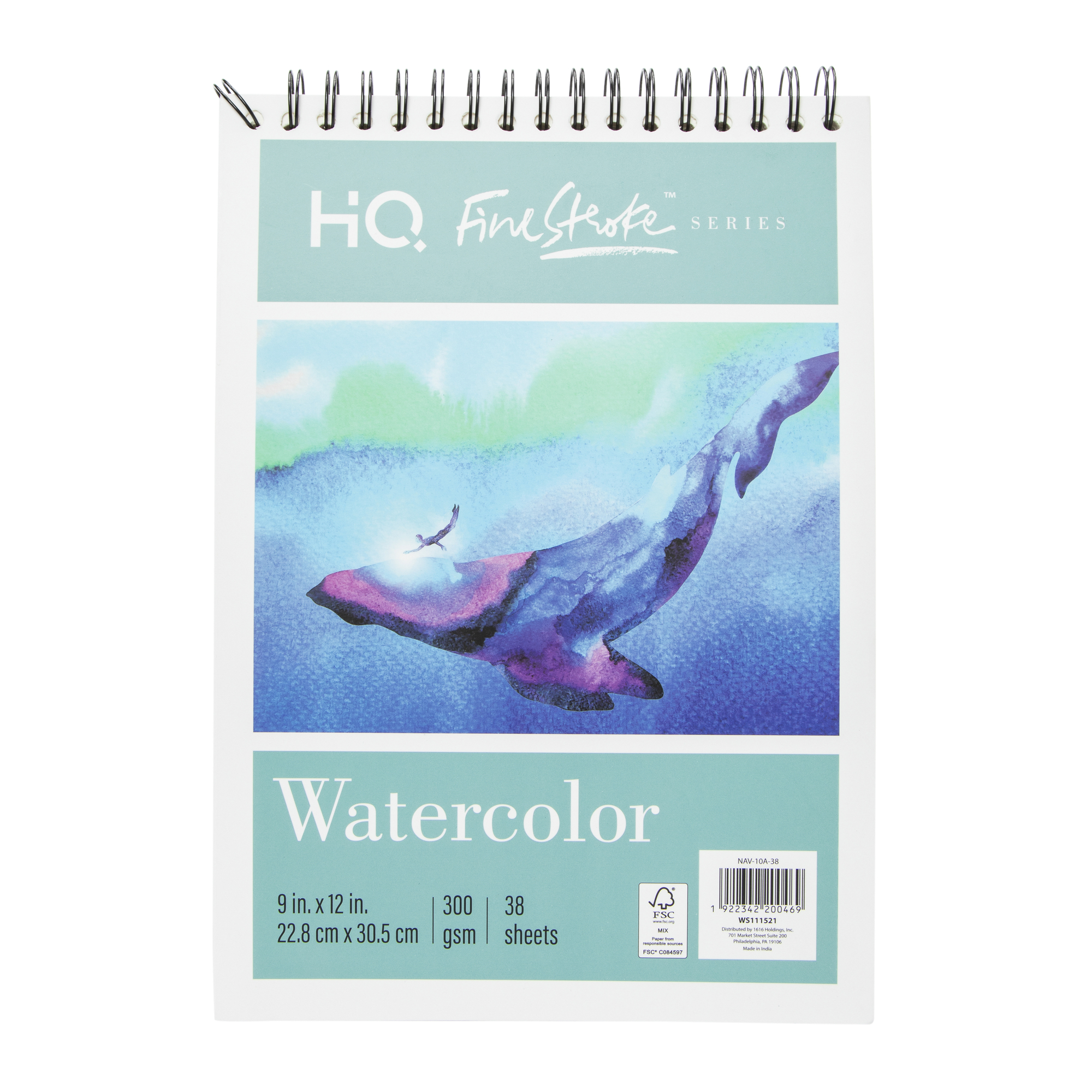 Large Watercolor Sketch Book 9in x 12in