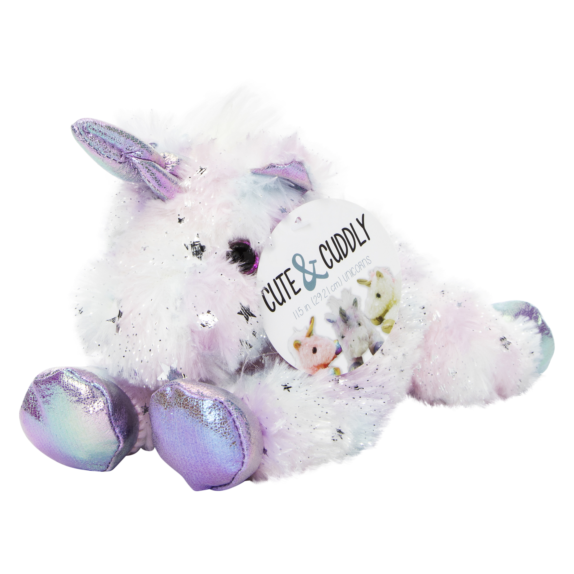Laying Unicorn Stuffed Animal 11in
